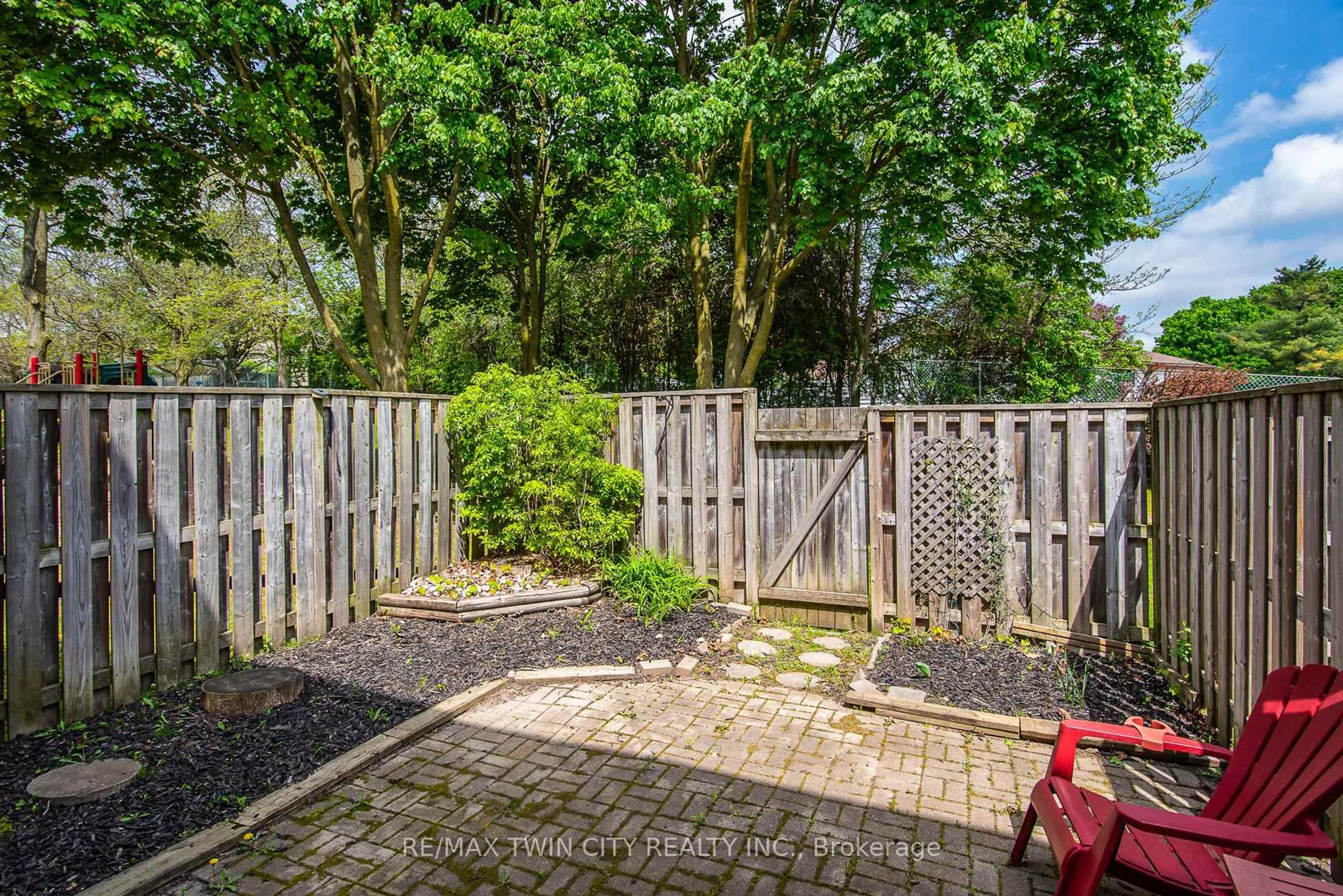 Patio, forest/trees view for 80 Old Country Dr #9, Kitchener Ontario N2E 2E5