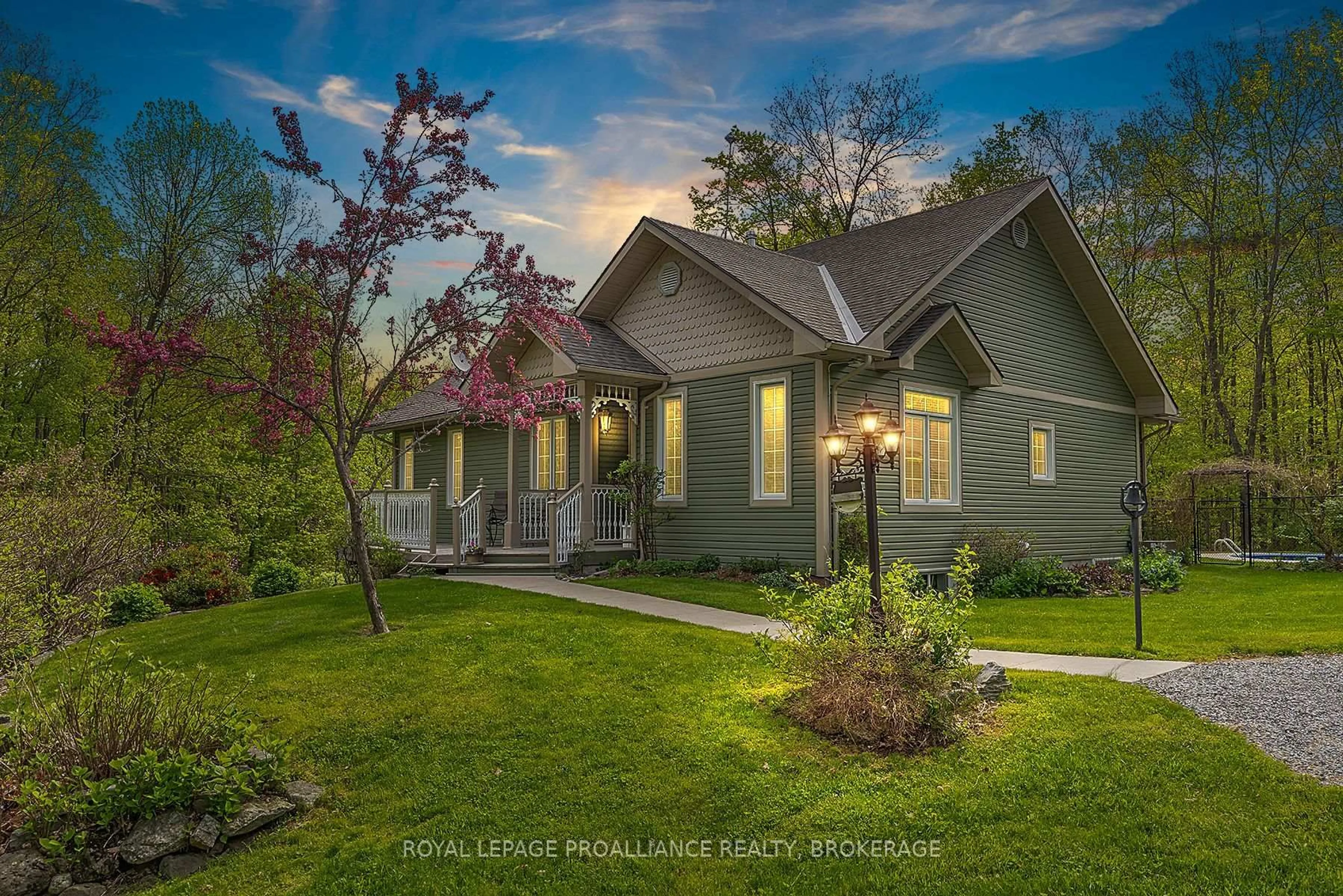 Home with vinyl exterior material, street for 1358 Norway Rd, Perth Road Ontario K0H 2L0