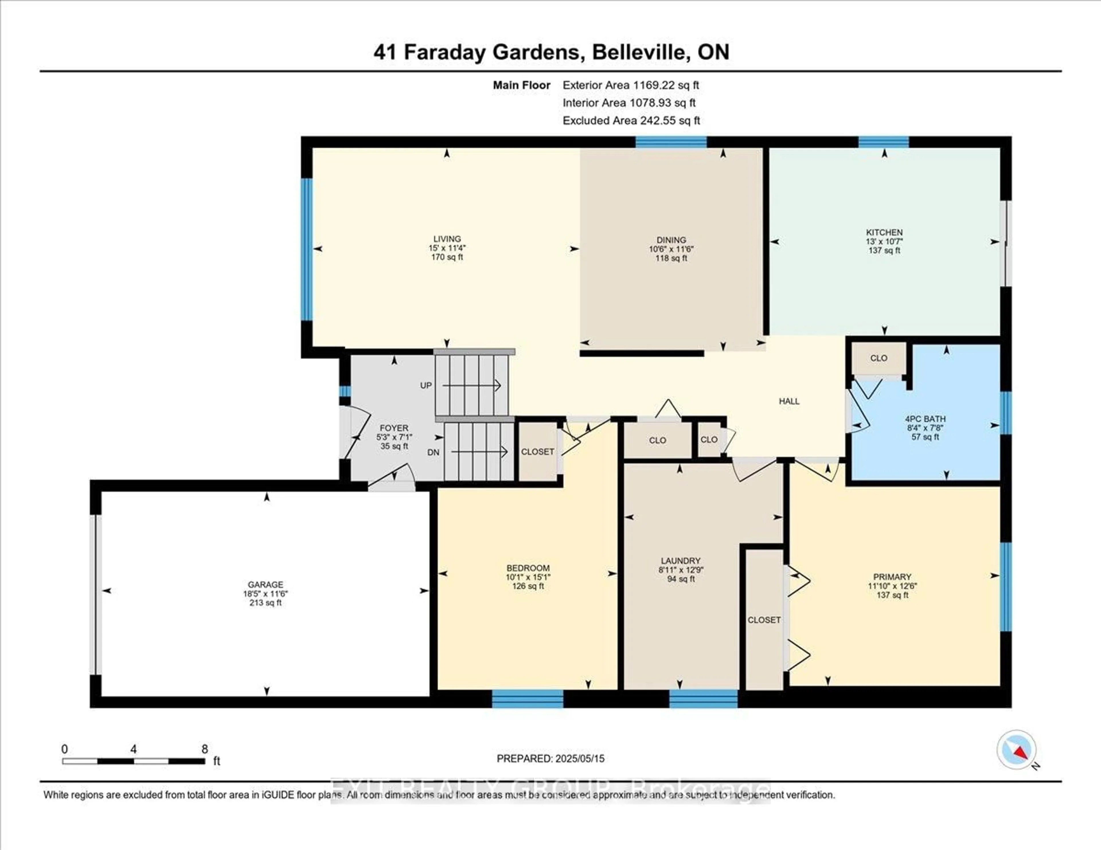 Floor plan for 41 Faraday Gdns, Belleville Ontario K8P 5J5