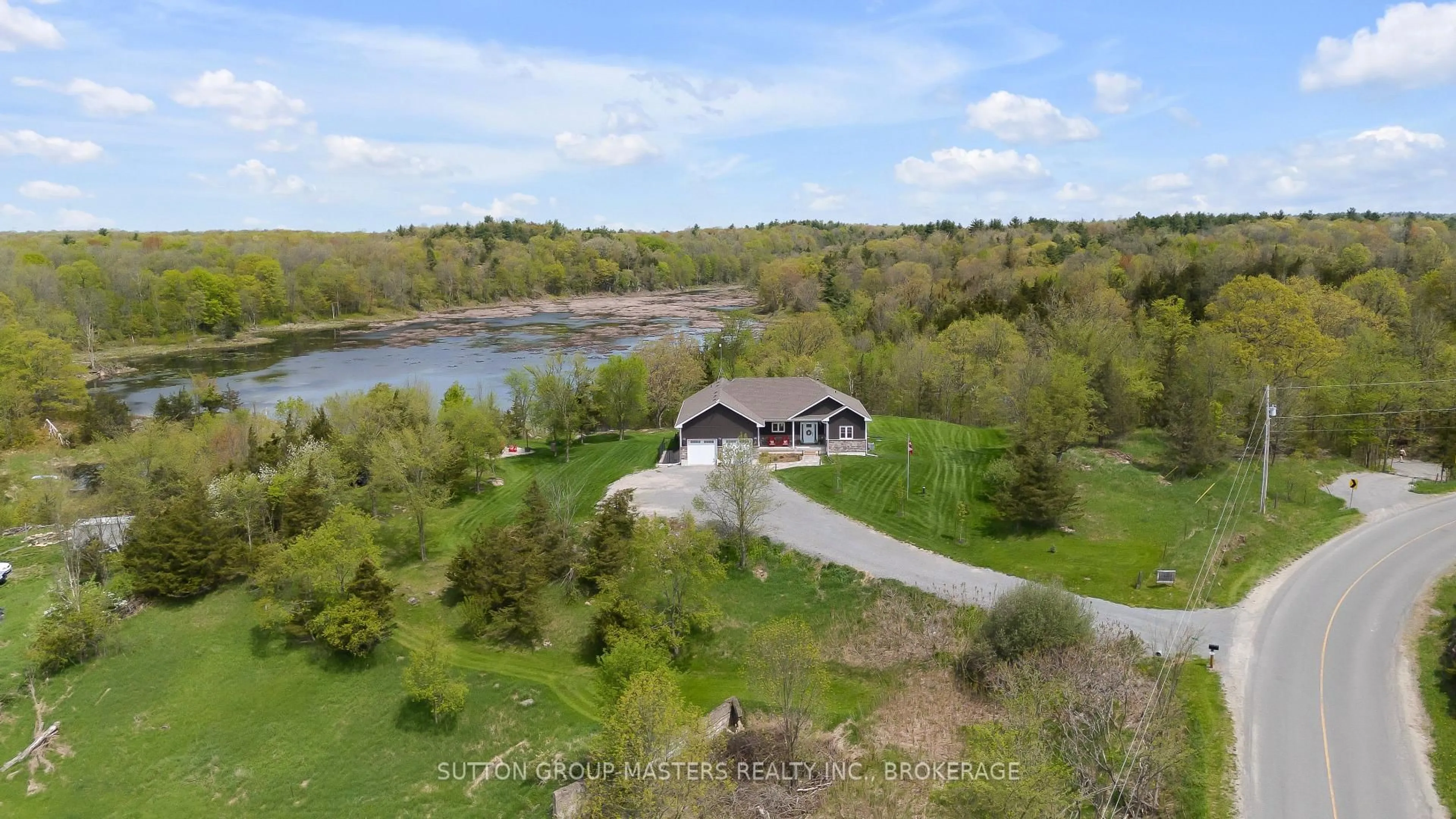 A pic from outside/outdoor area/front of a property/back of a property/a pic from drone, water/lake/river/ocean view for 6909 Battersea Rd, Battersea Ontario K0H 1H0