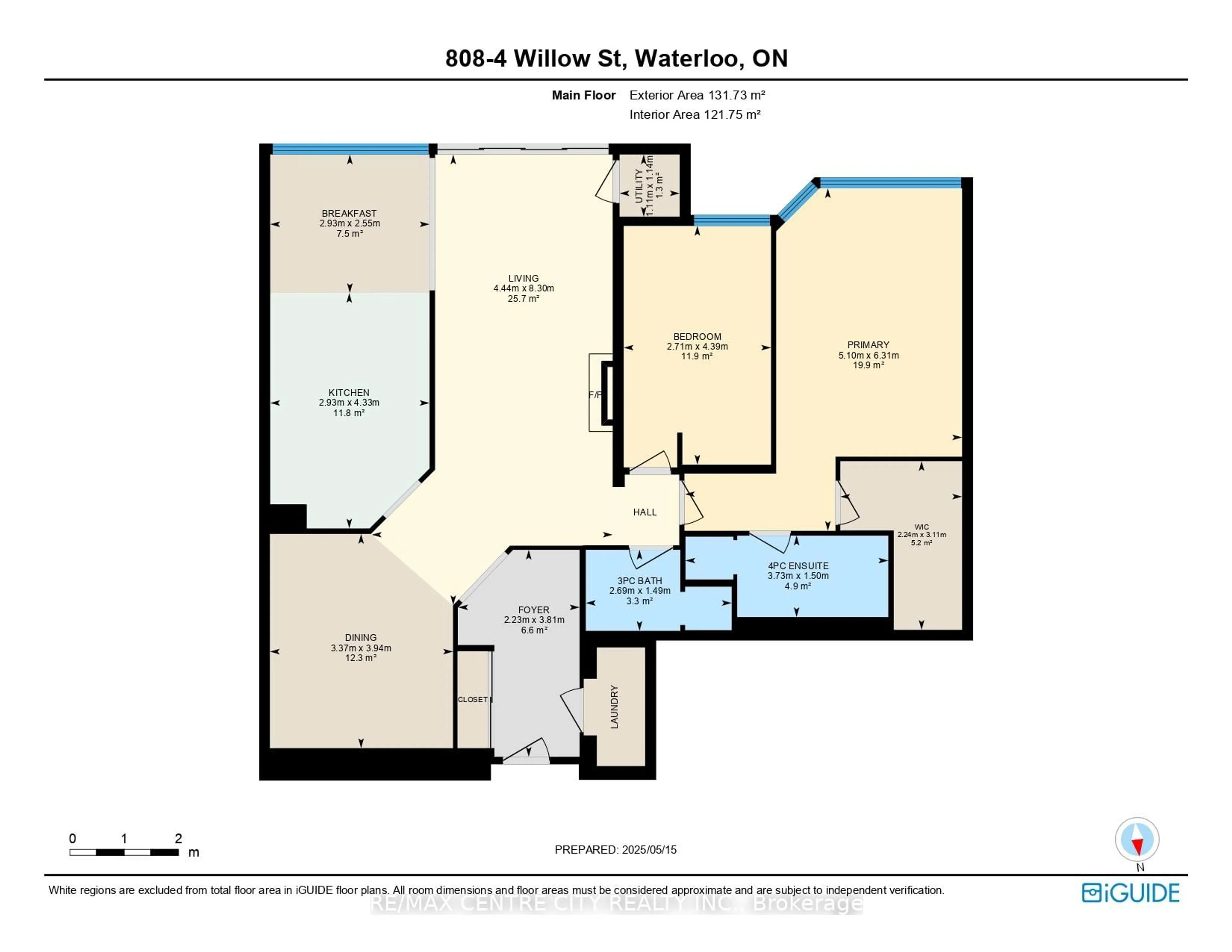Floor plan for 4 Willow St #808, Waterloo Ontario N2J 4S2