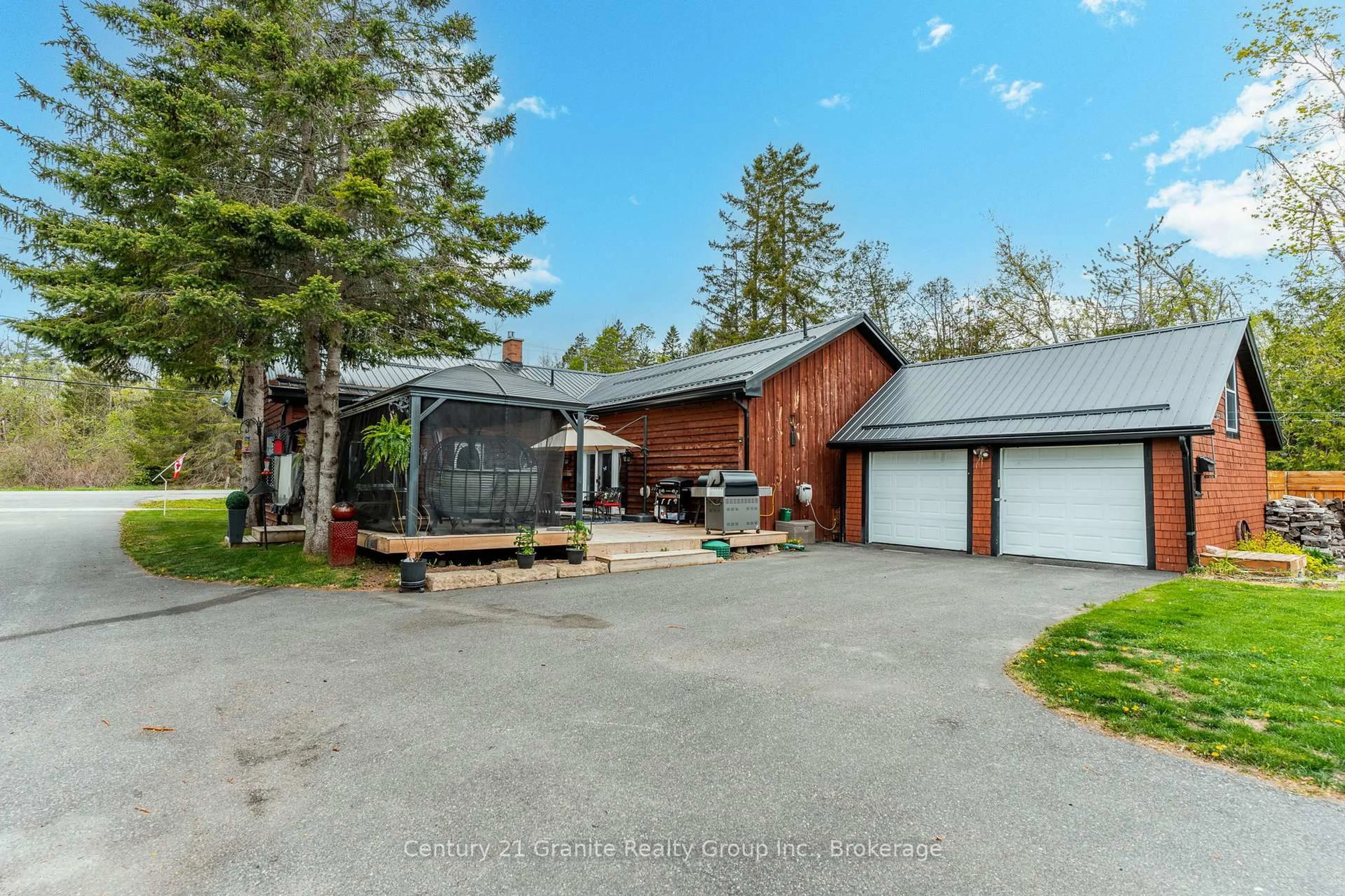 A pic from outside/outdoor area/front of a property/back of a property/a pic from drone, street for 1736 Kirkfield Rd, Kawartha Lakes Ontario K0M 2B0