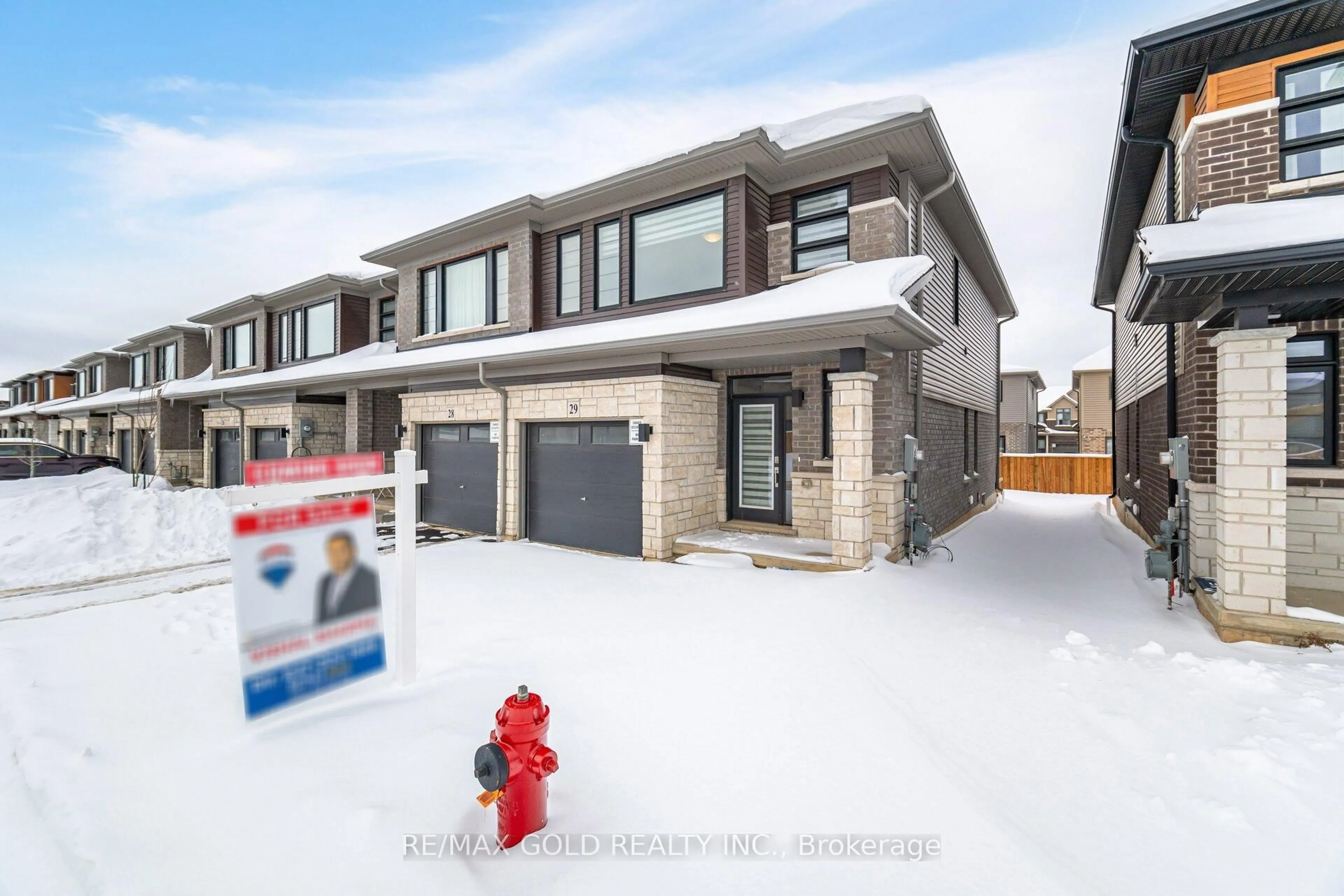 Home with brick exterior material, street for 448 Blackburn Dr #29, Brantford Ontario N3T 0X2