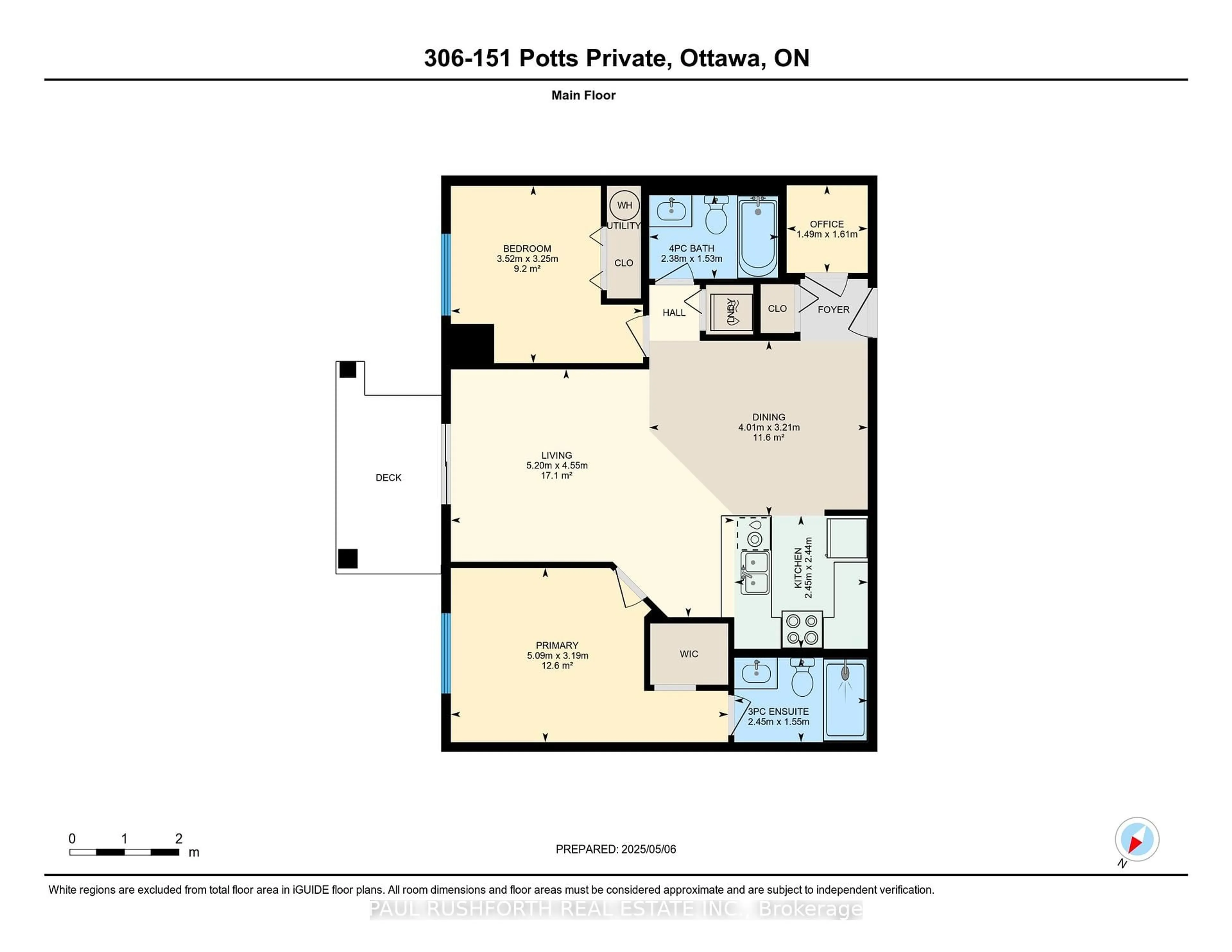 Floor plan for 151 Potts Private #306, Ottawa Ontario K4A 0V7