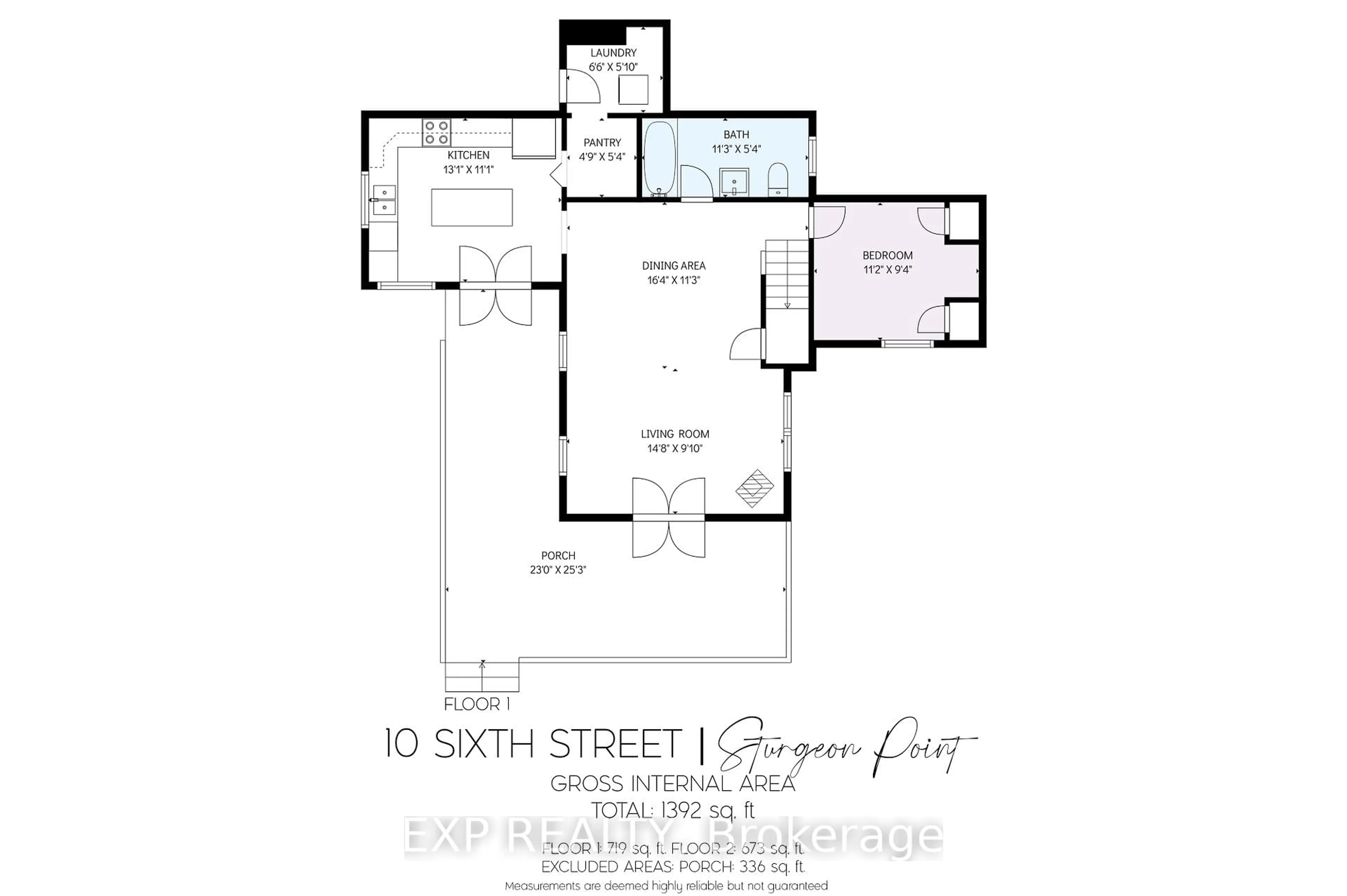 Floor plan for 10 Sixth St, Kawartha Lakes Ontario K0M 1N0