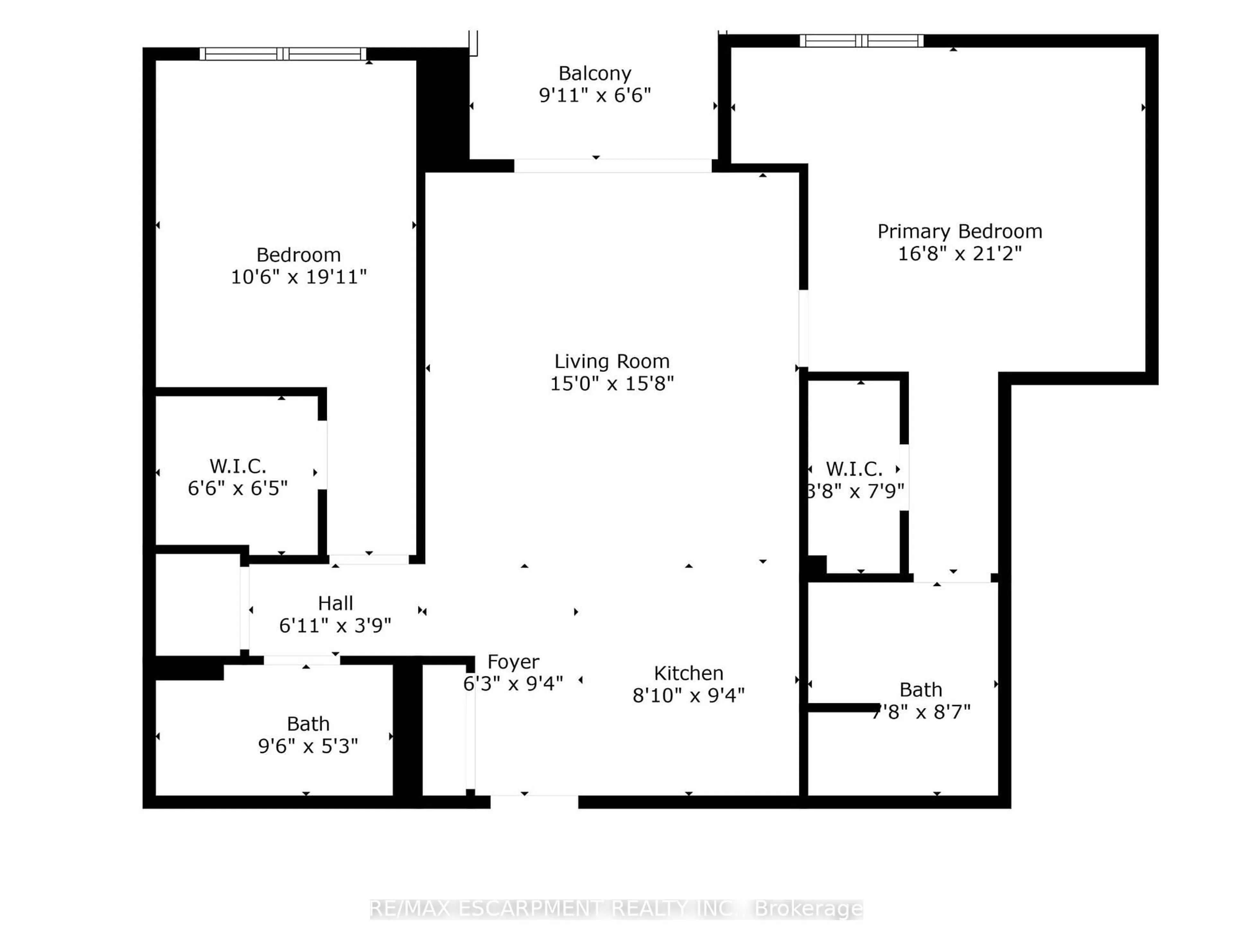 Floor plan for 1 Redfern Ave #441, Hamilton Ontario L9C 0E6