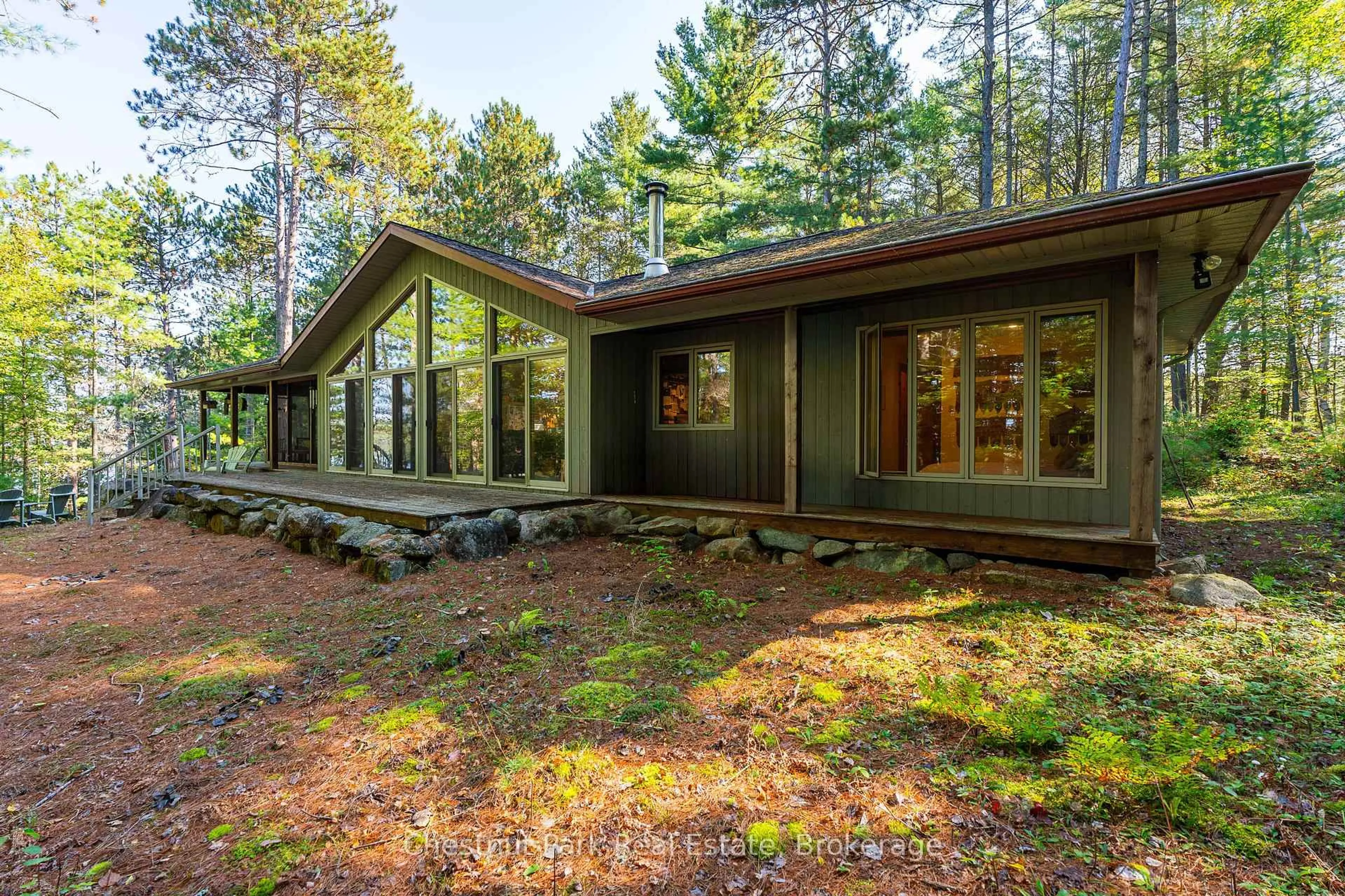 Home with vinyl exterior material, forest/trees view for 10000 Soyers - Brown Island N/A, Minden Hills Ontario K0M 2K0