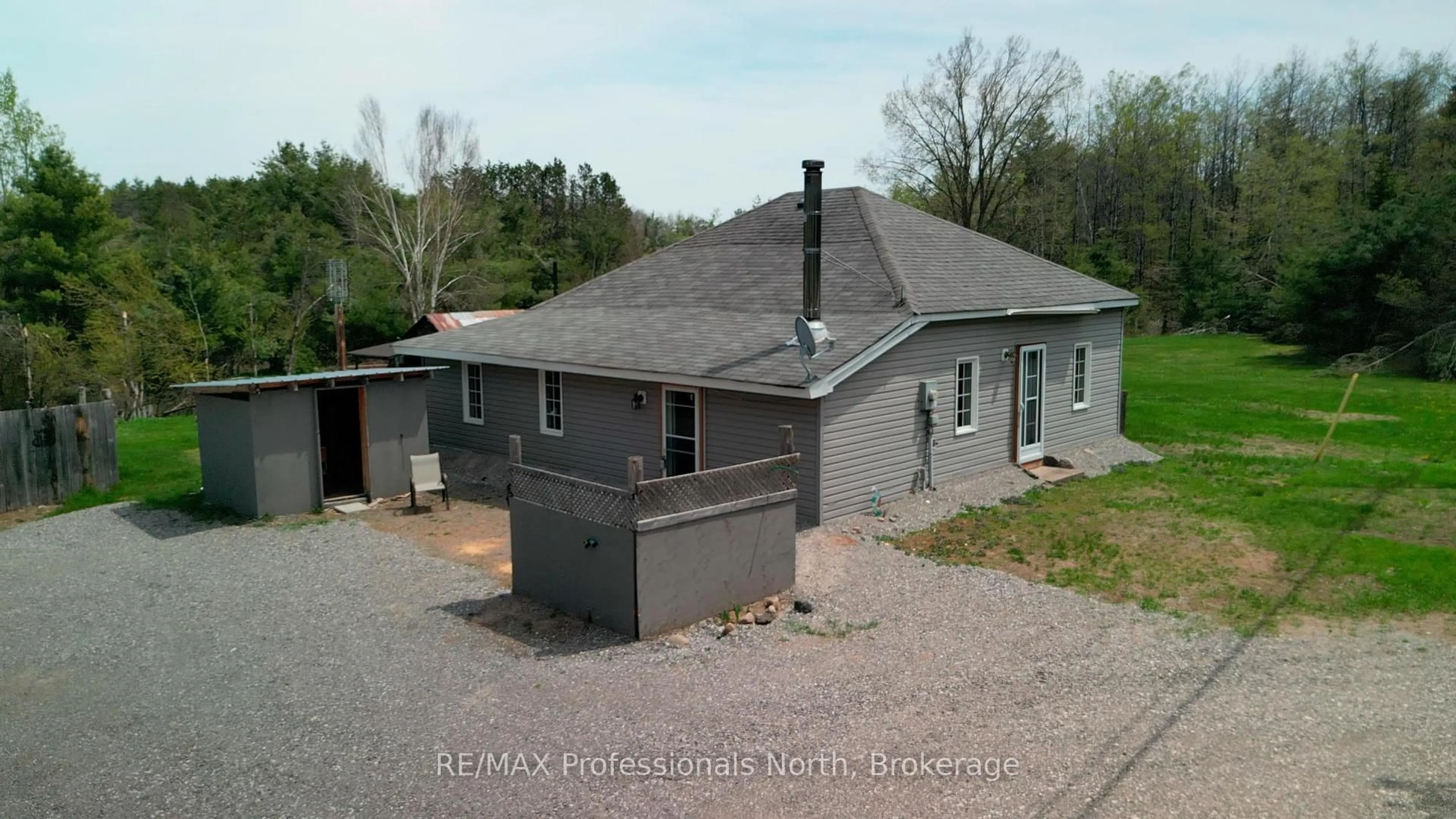A pic from outside/outdoor area/front of a property/back of a property/a pic from drone, building for 4730 County Road 121 N/A, Minden Hills Ontario K0M 2A1