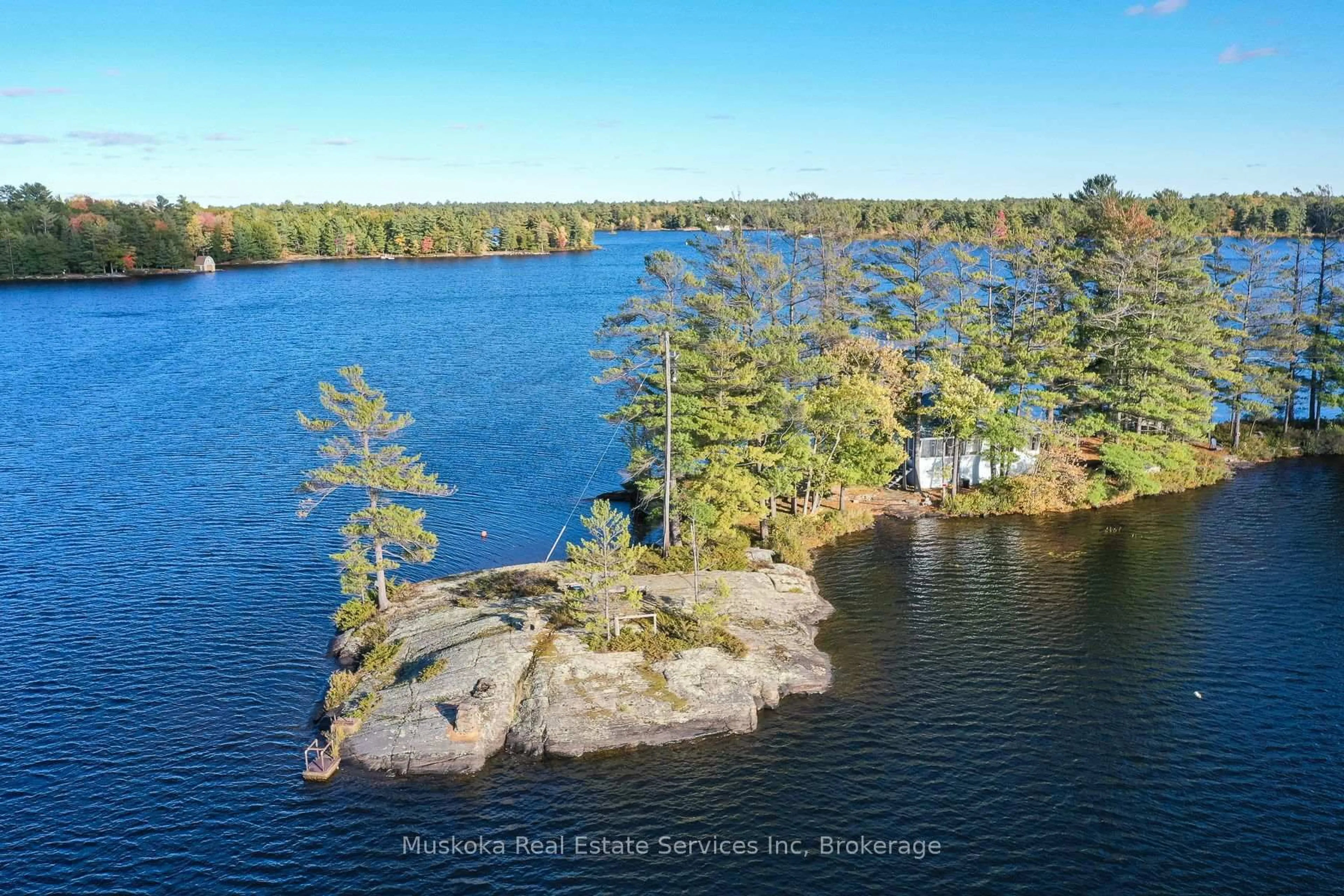 A pic from outside/outdoor area/front of a property/back of a property/a pic from drone, water/lake/river/ocean view for 1 1KL N/A, Gravenhurst Ontario P0E 1G0