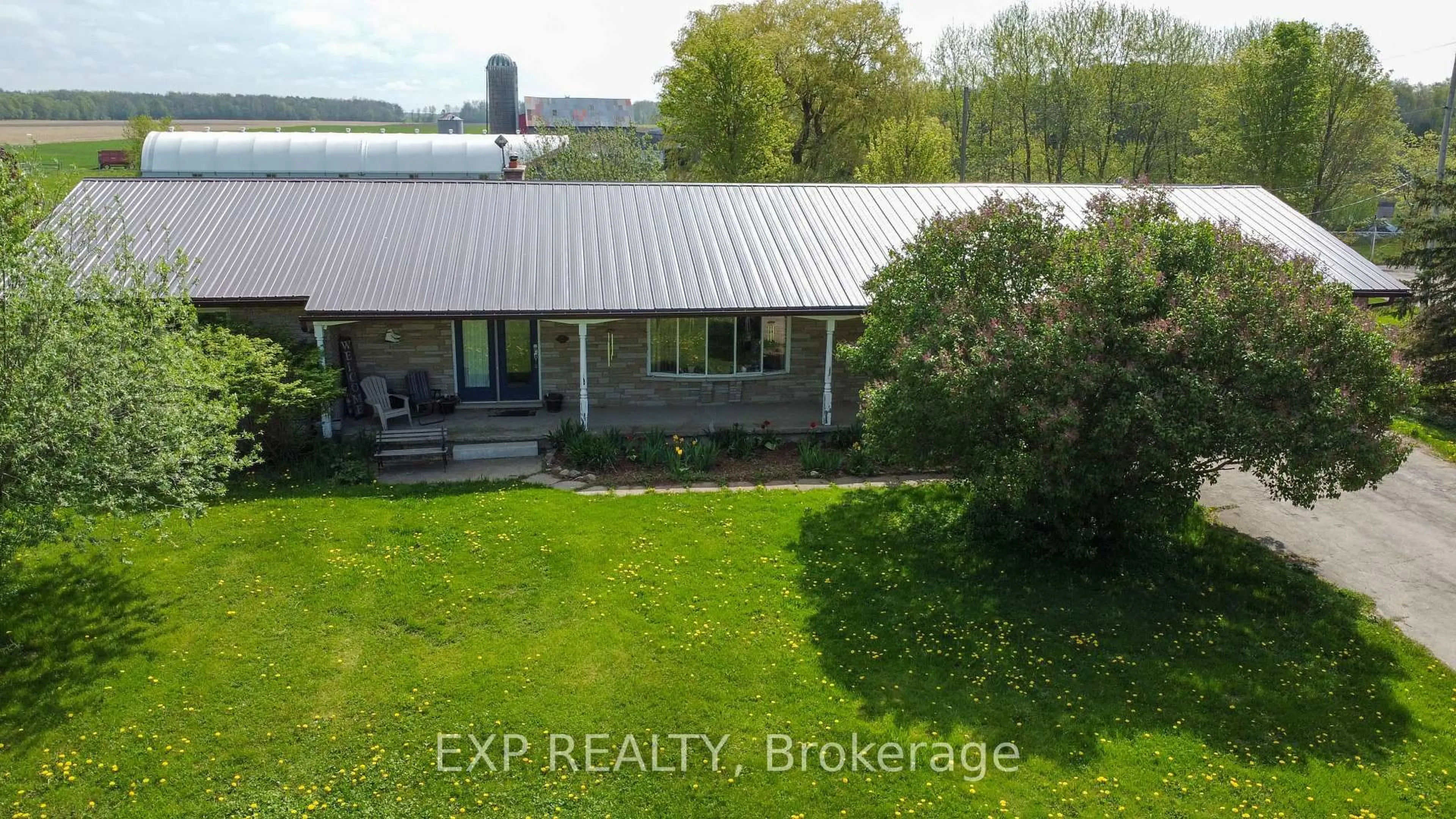 A pic from outside/outdoor area/front of a property/back of a property/a pic from drone, building for 8989 Concession 11 Rd, Wellington North Ontario N0G 2L0
