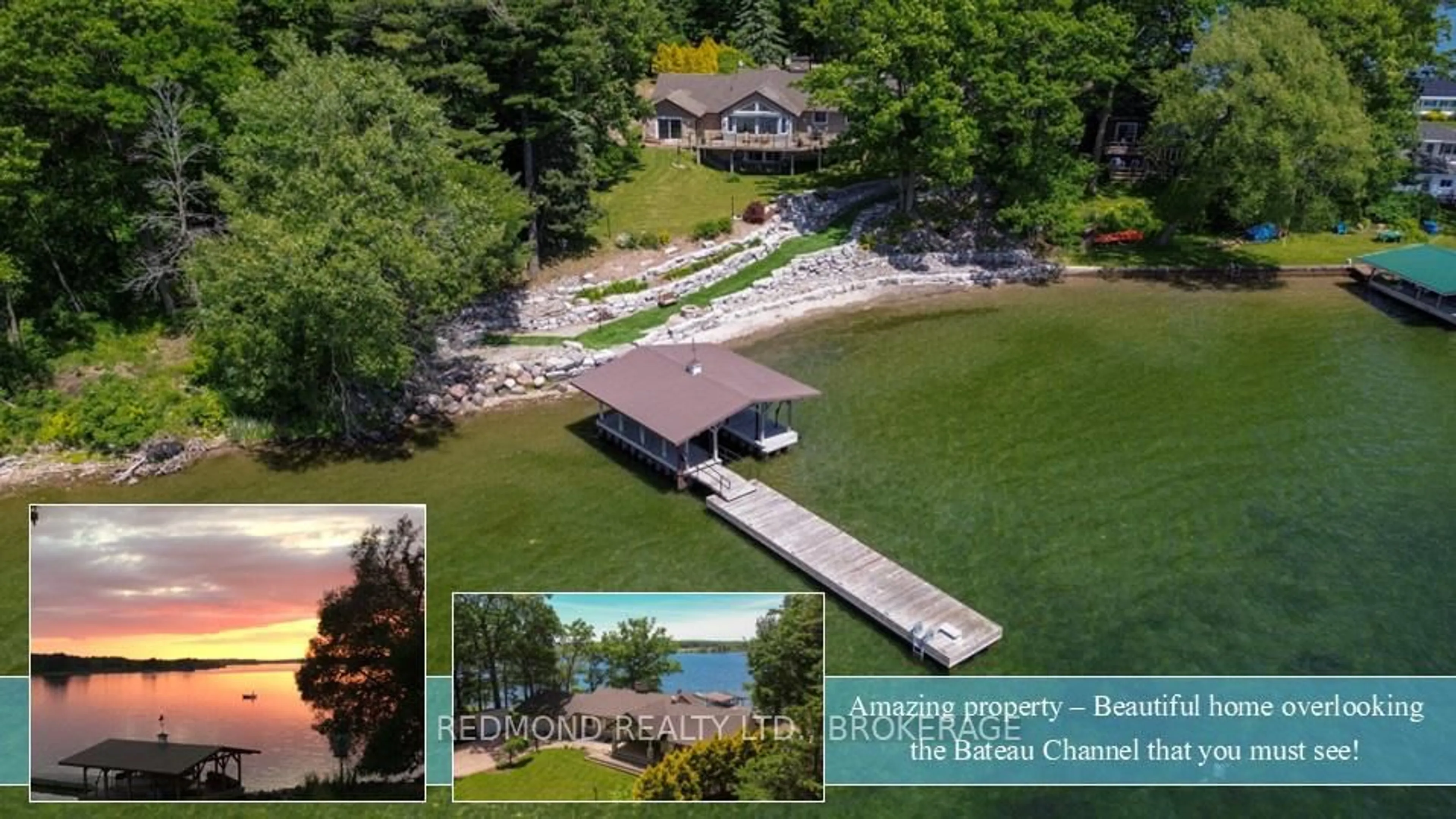 A pic from outside/outdoor area/front of a property/back of a property/a pic from drone, water/lake/river/ocean view for 333 Howe Island Ferry Rd, Gananoque Ontario K7G 2V5