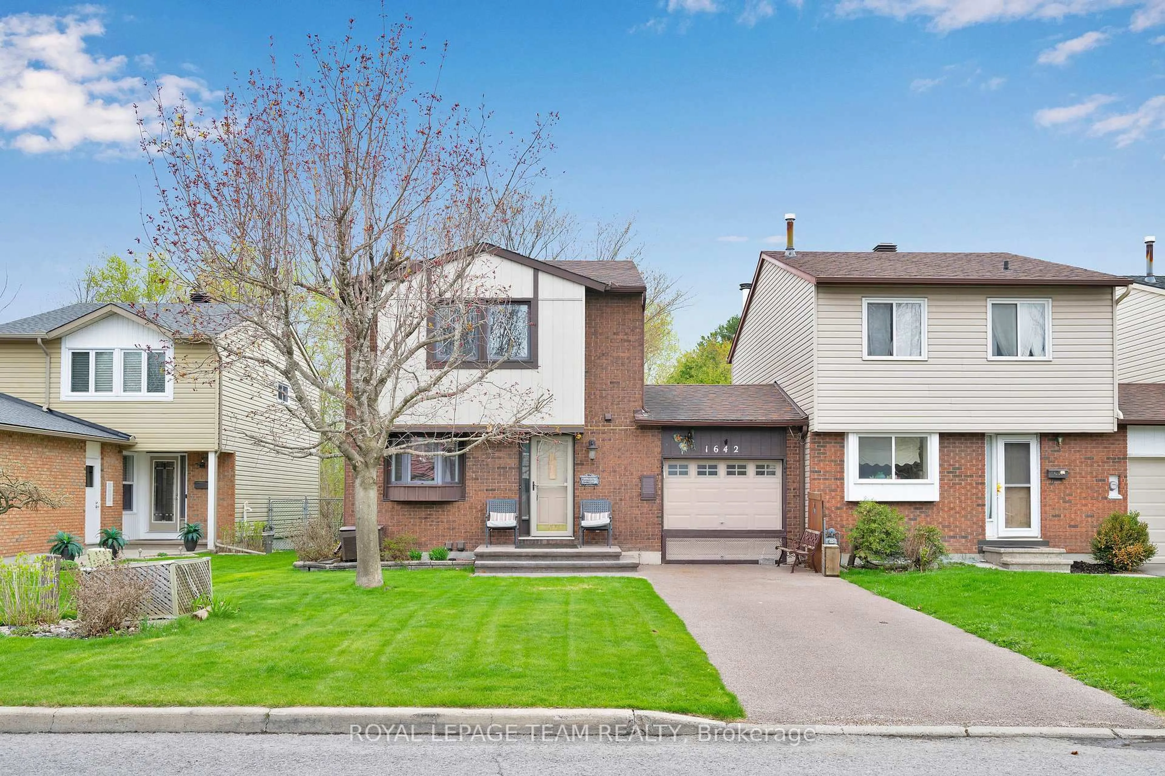 Home with brick exterior material, street for 1642 Lafrance Dr, Orleans Ontario K1E 2L8