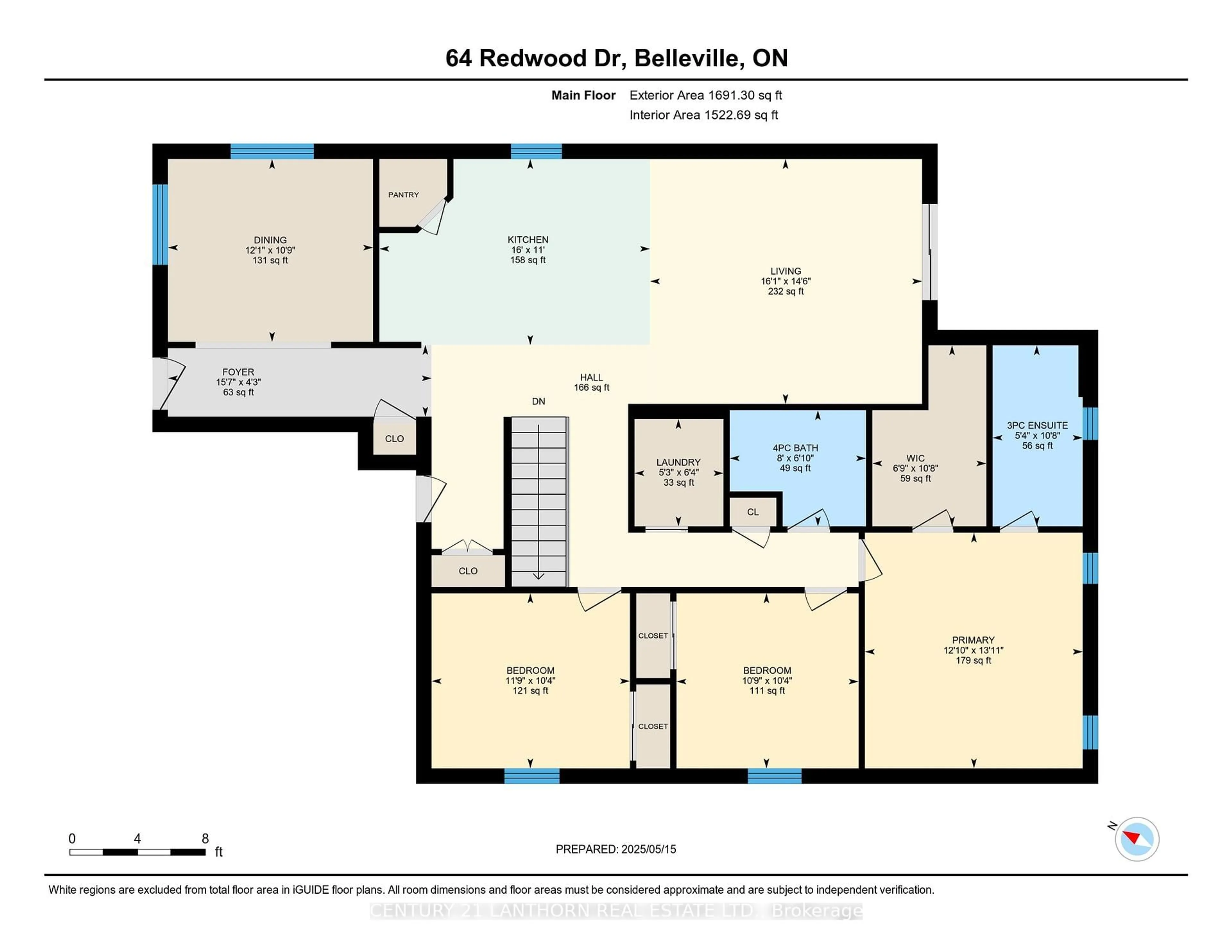 Floor plan for 64 Redwood Dr, Belleville Ontario K8N 0K4