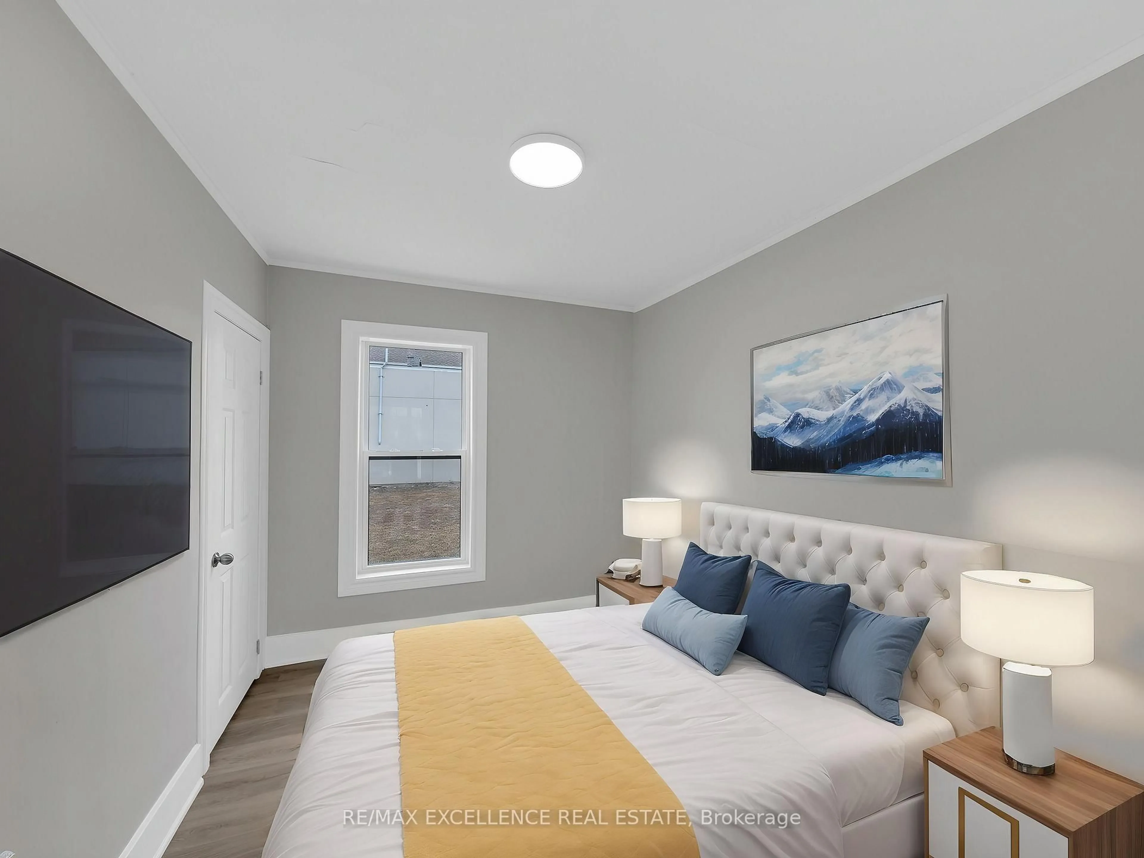 Bedroom with bed, unknown for 1289-91 Langlois Ave, Windsor Ontario N8X 4L6