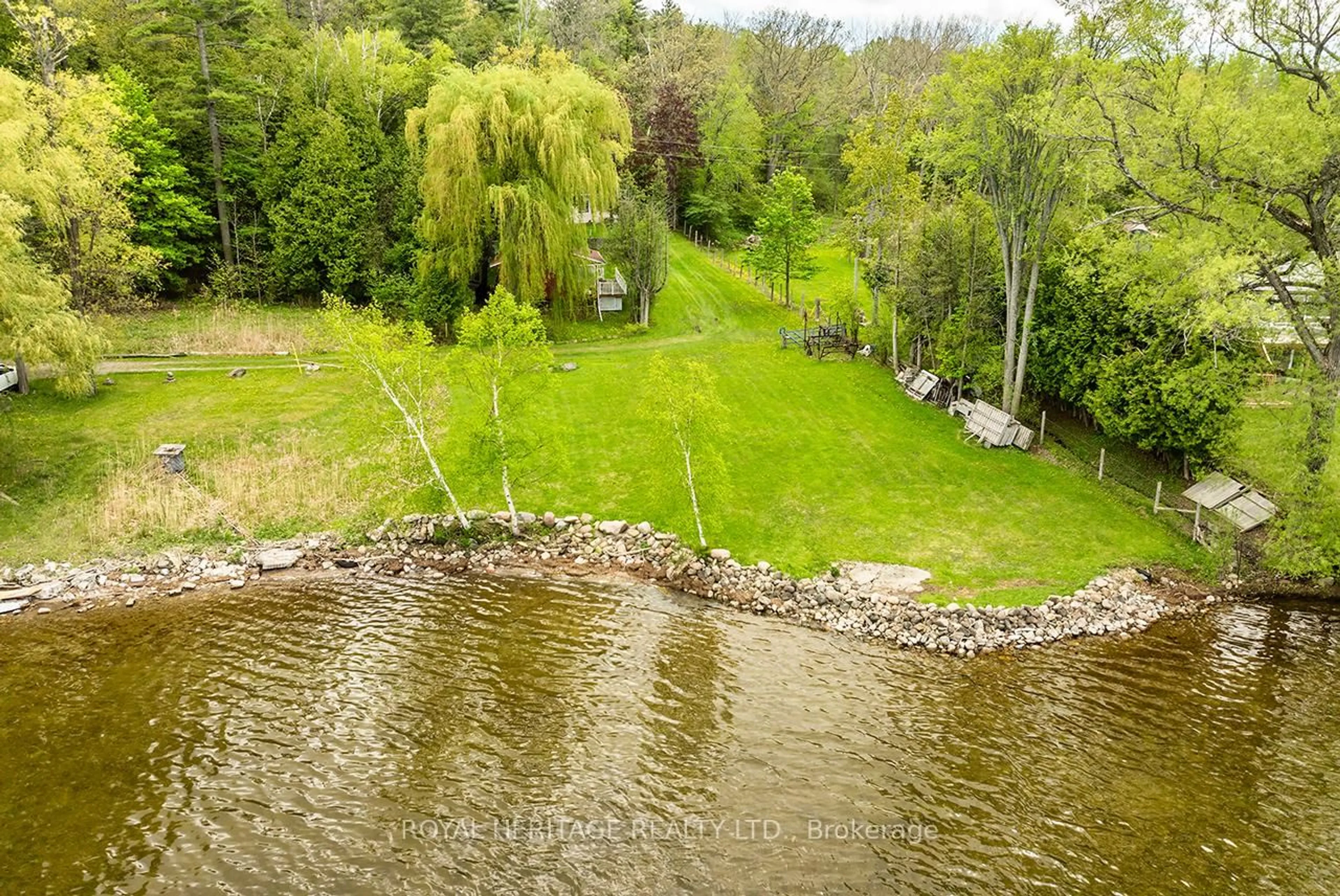 A pic from outside/outdoor area/front of a property/back of a property/a pic from drone, water/lake/river/ocean view for 5248 King Rd 325 Rd, Hamilton Township Ontario K0K 2E0