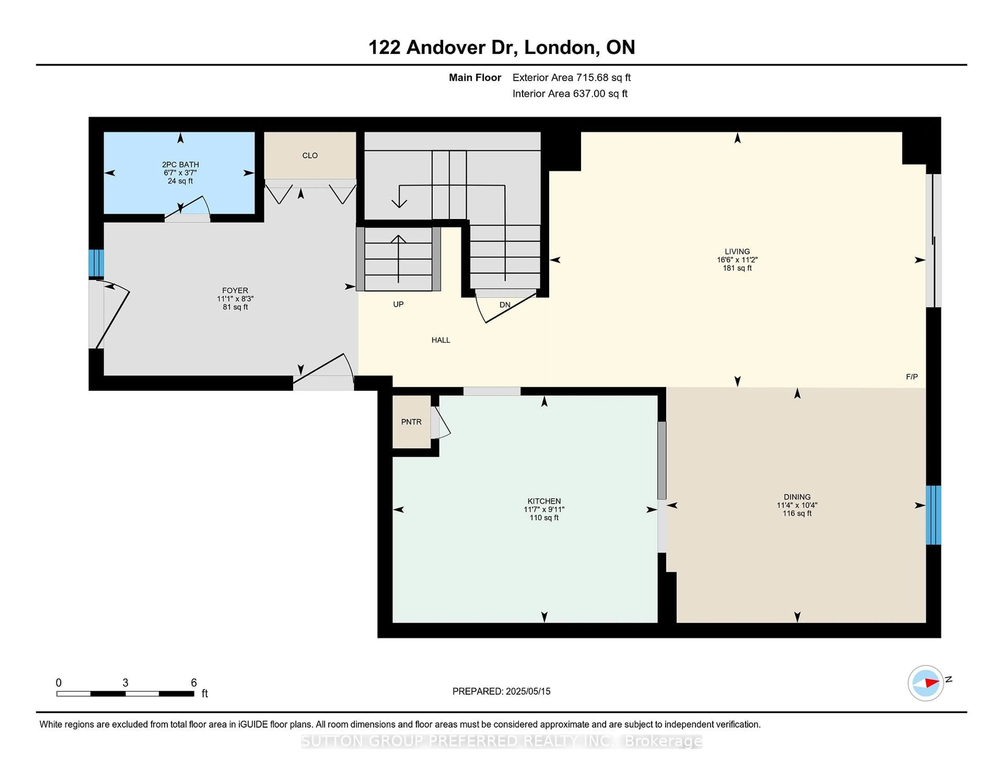 Floor plan for 122 Andover Dr, London South Ontario N6J 4C3