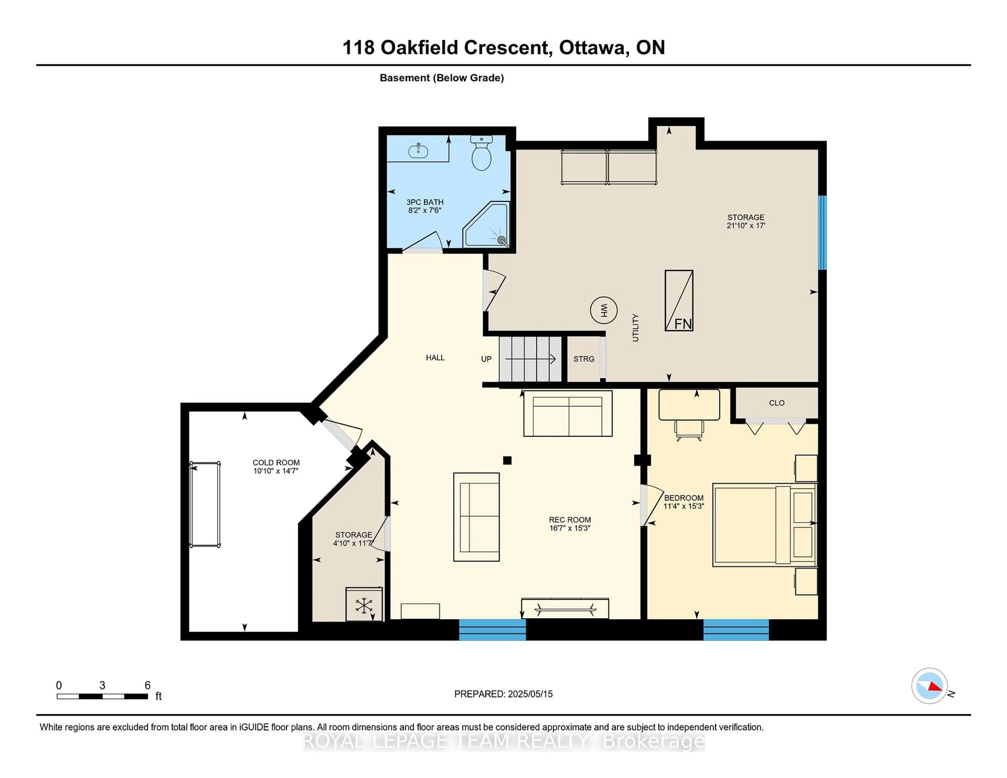 Floor plan for 118 Oakfield Cres, Ottawa Ontario K2J 5H6