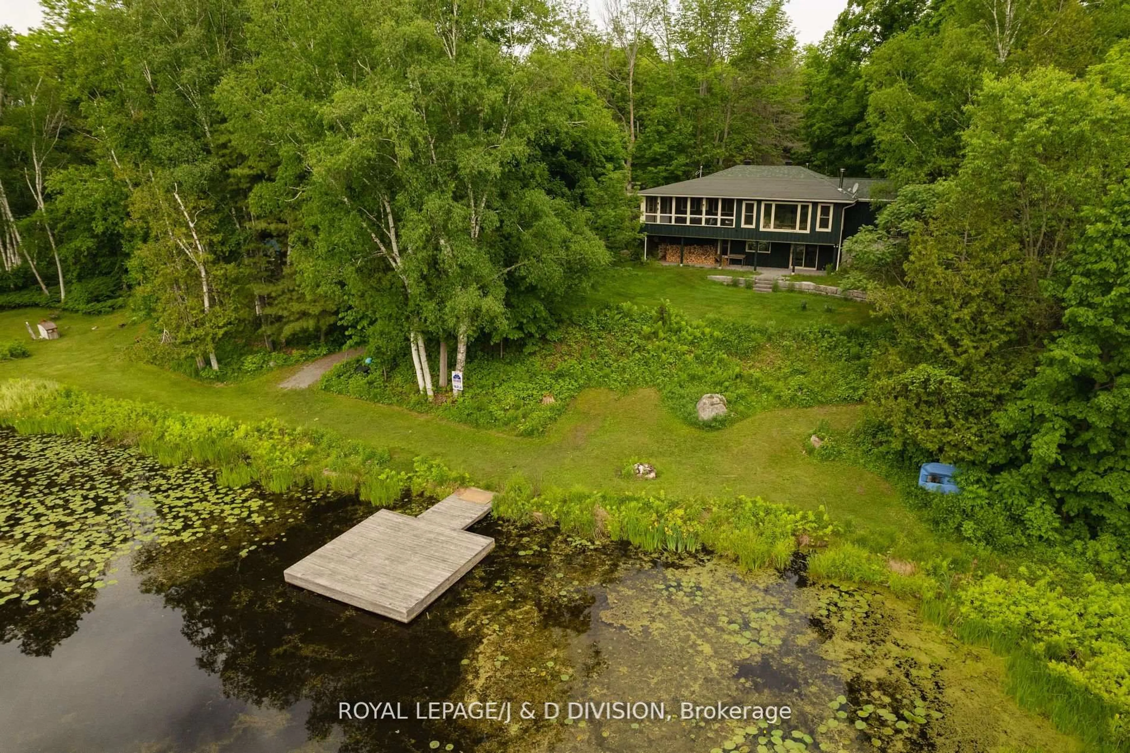 A pic from outside/outdoor area/front of a property/back of a property/a pic from drone, water/lake/river/ocean view for 50 Fire Route 10B N/A, North Kawartha Ontario K0L 3E0