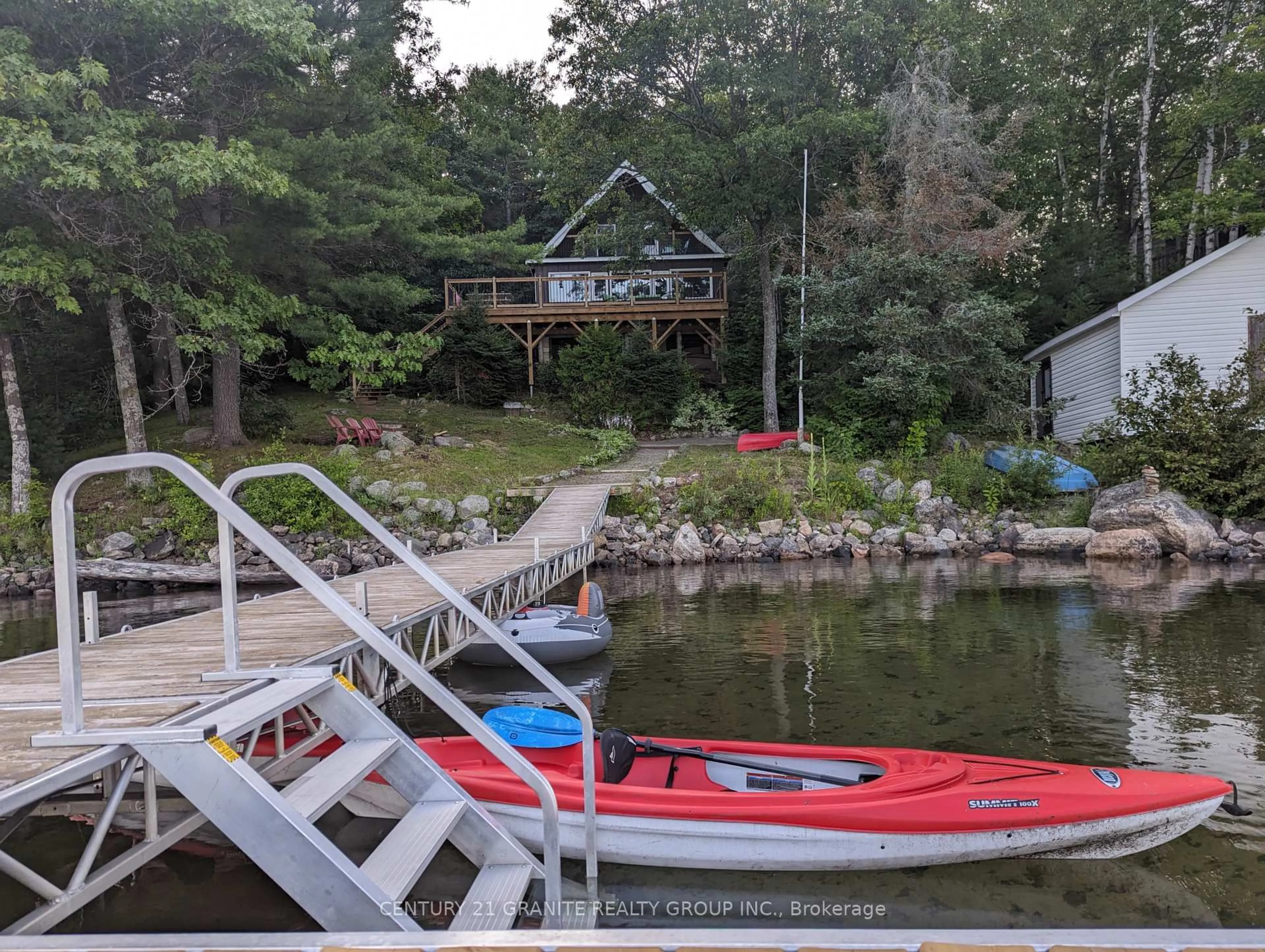 A pic from outside/outdoor area/front of a property/back of a property/a pic from drone, water/lake/river/ocean view for 42 Harriets Point Rd, Maple Leaf Ontario K0L 2R0