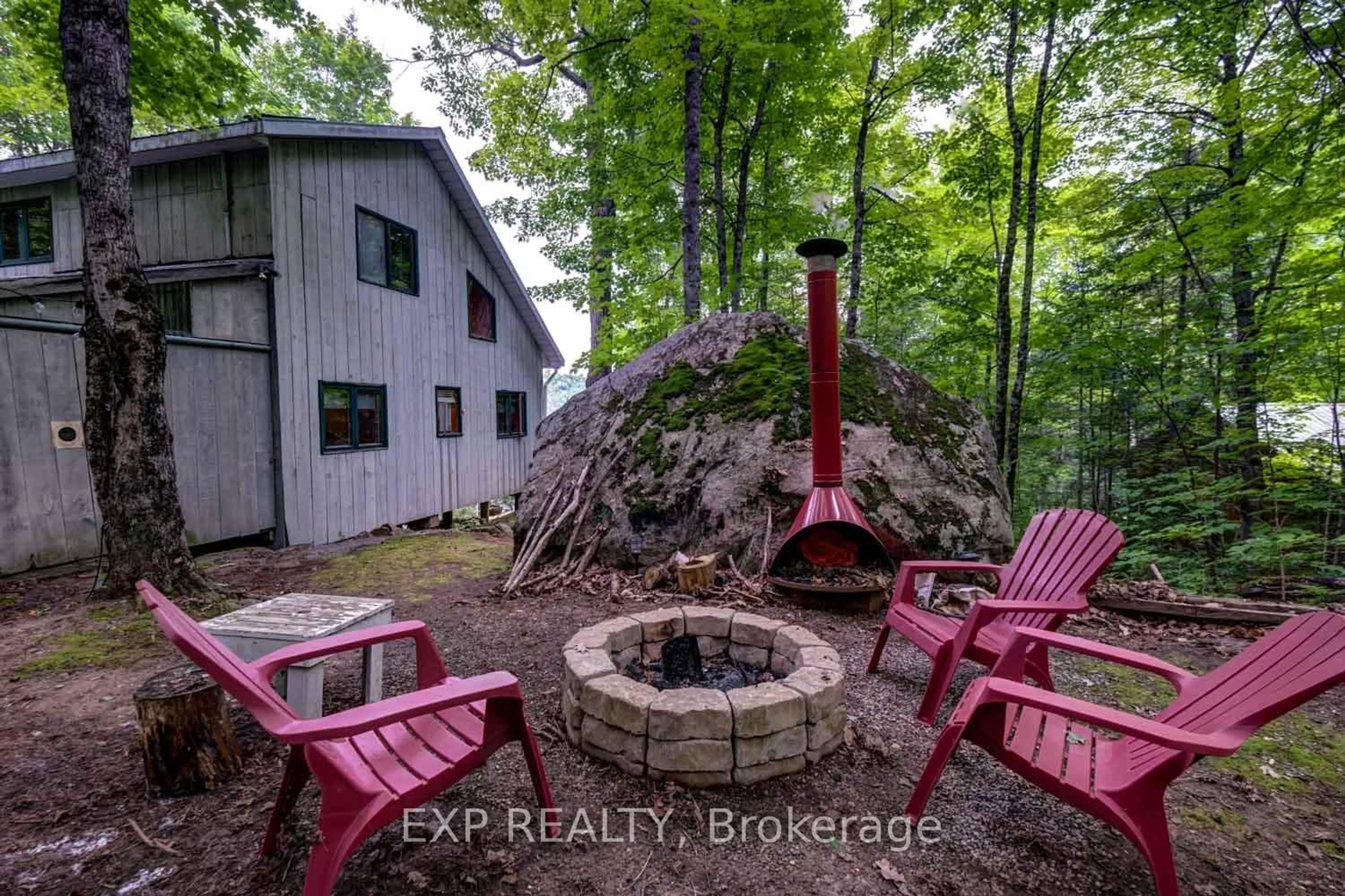 Patio, forest/trees view for 273 Fire Route 330 N/A, Trent Lakes Ontario K0M 2A0