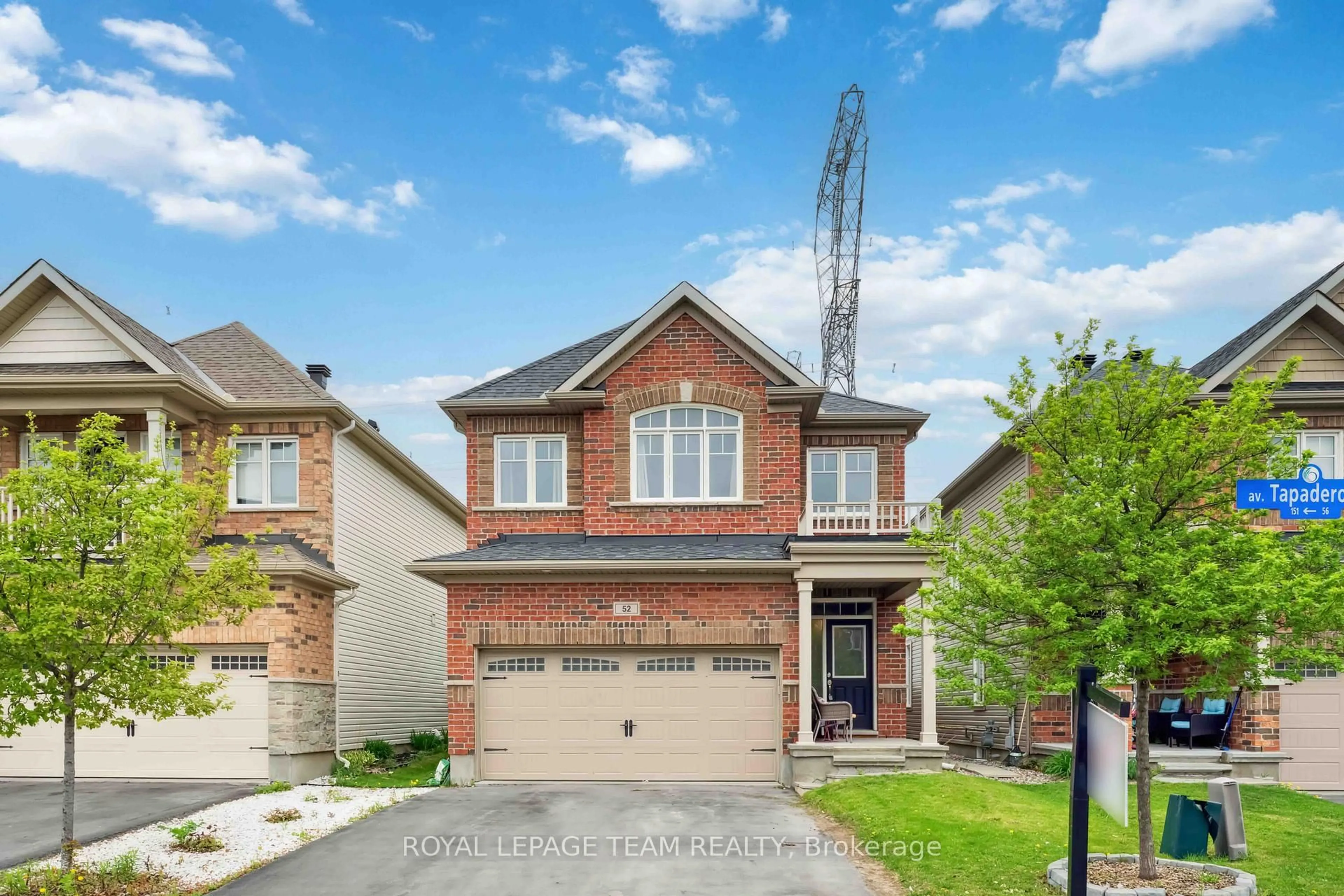 Home with brick exterior material, street for 52 Tapadero Ave, Ottawa Ontario K2V 0E1