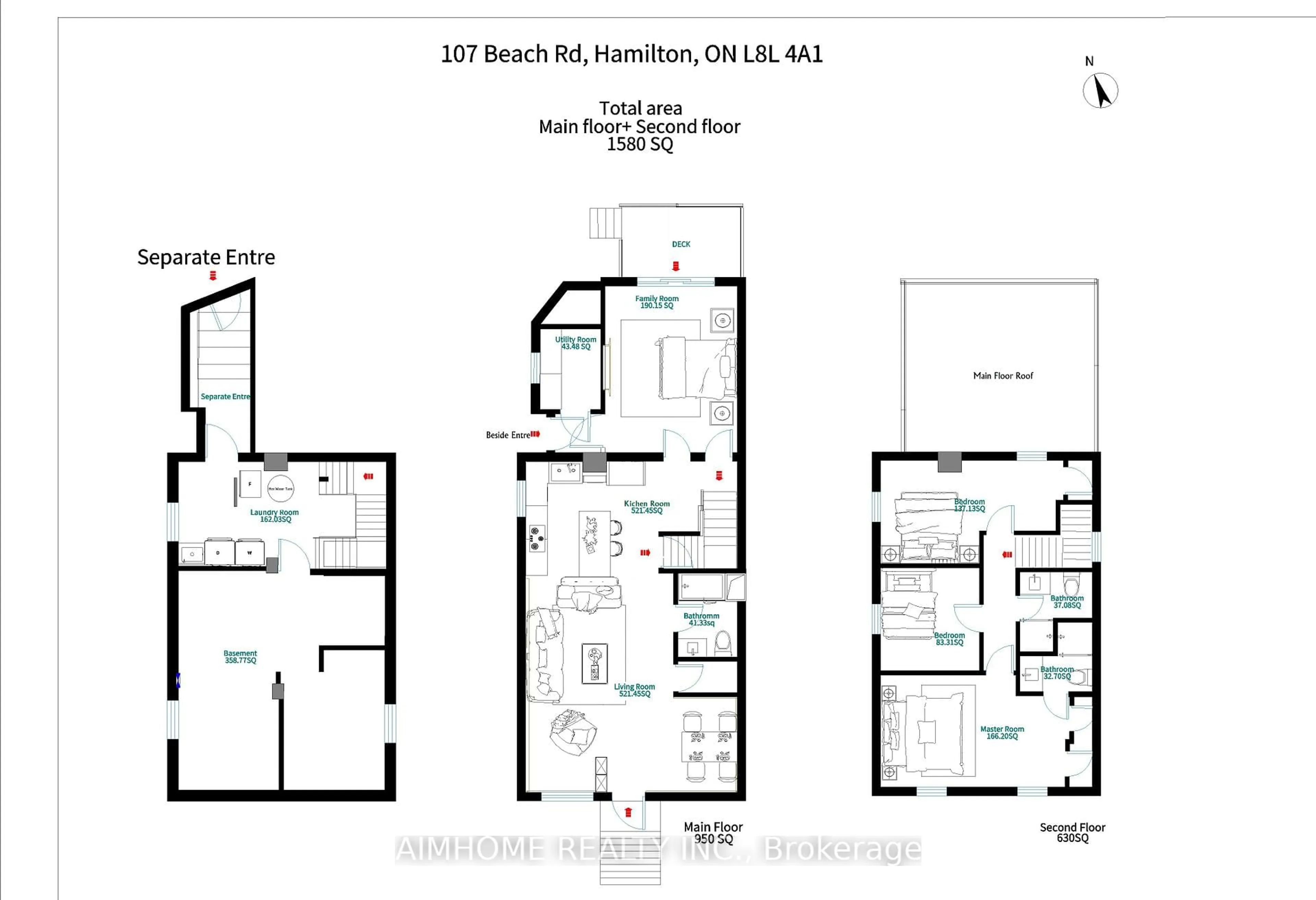Floor plan for 107 beach Rd, Hamilton Ontario L8L 4A1