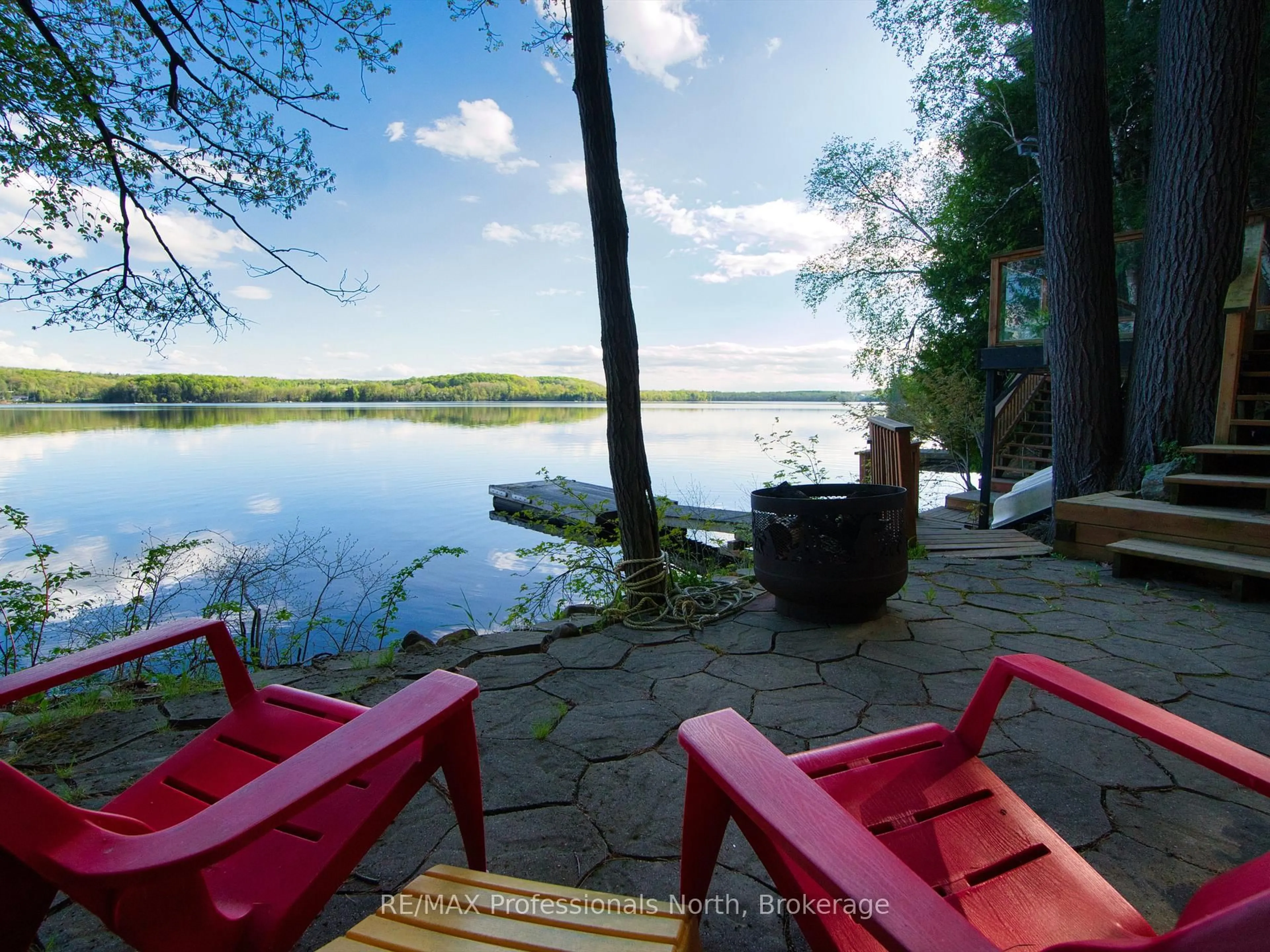 Patio, water/lake/river/ocean view for 1091 Carlo Enterprise Rd, Muskoka Lakes Ontario P0B 1M0