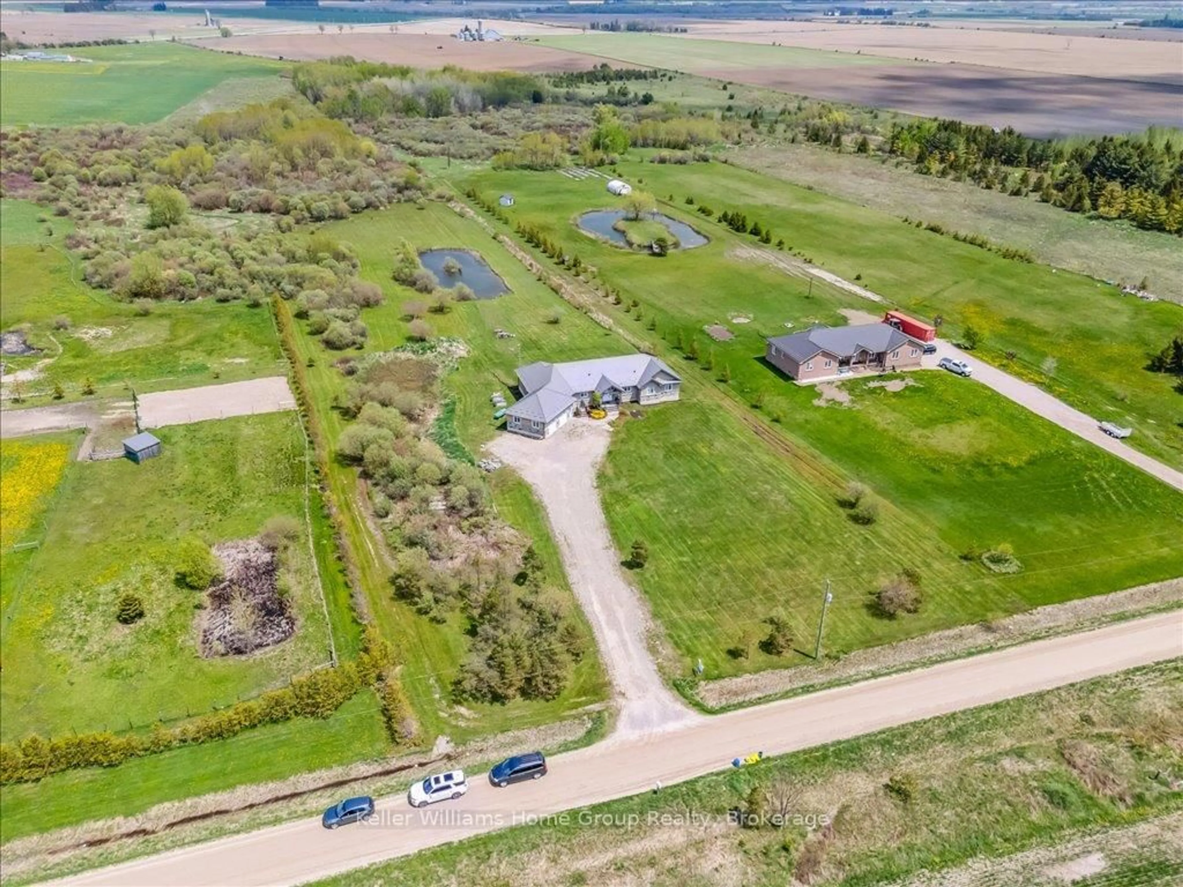 A pic from outside/outdoor area/front of a property/back of a property/a pic from drone, street for 7303 Fifth Line, Wellington North Ontario N0B 1J0