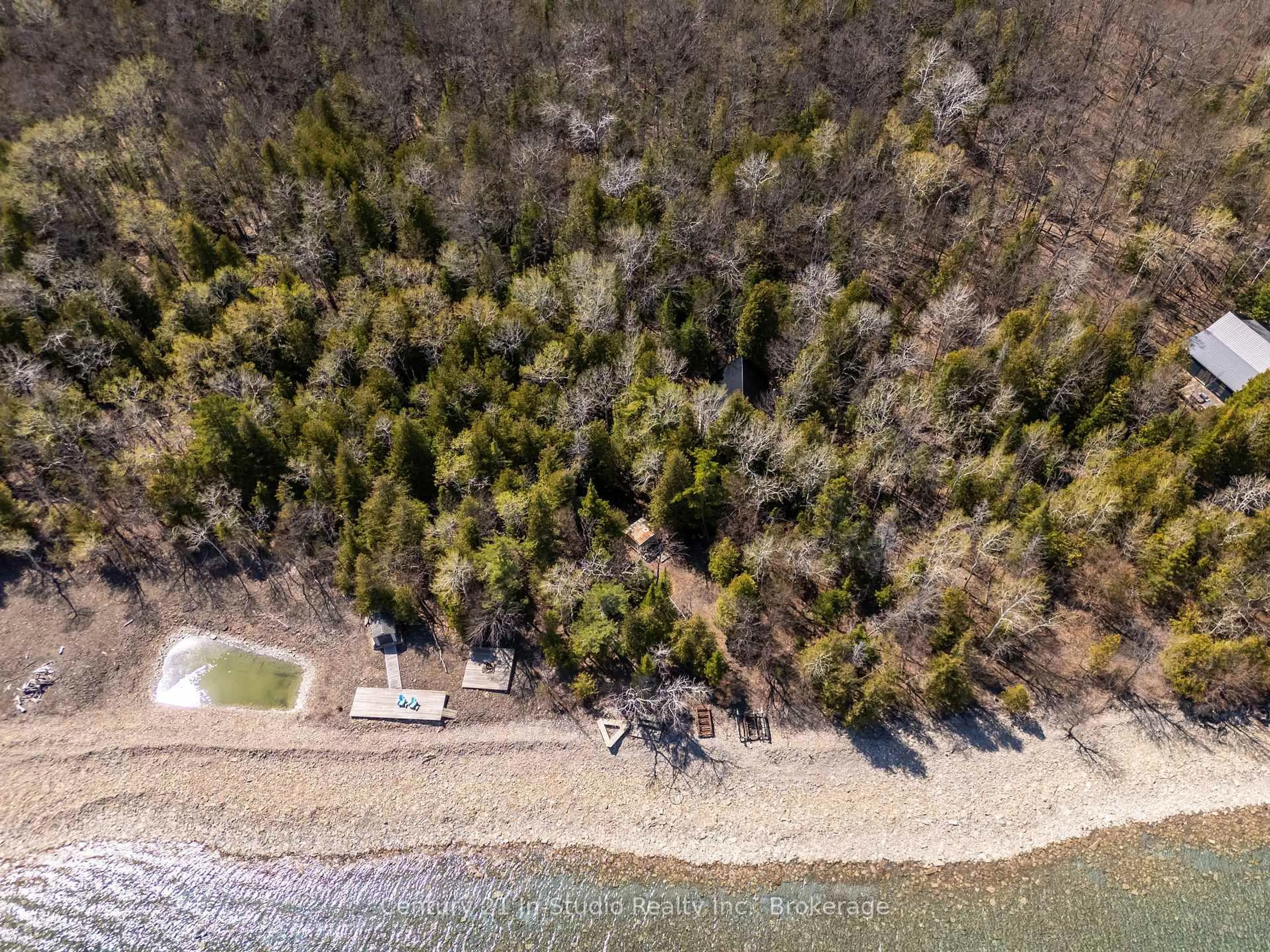 A pic from outside/outdoor area/front of a property/back of a property/a pic from drone, water/lake/river/ocean view for LT 81 PL WHITECLOUD Island, Georgian Bluffs Ontario N0H 1T0