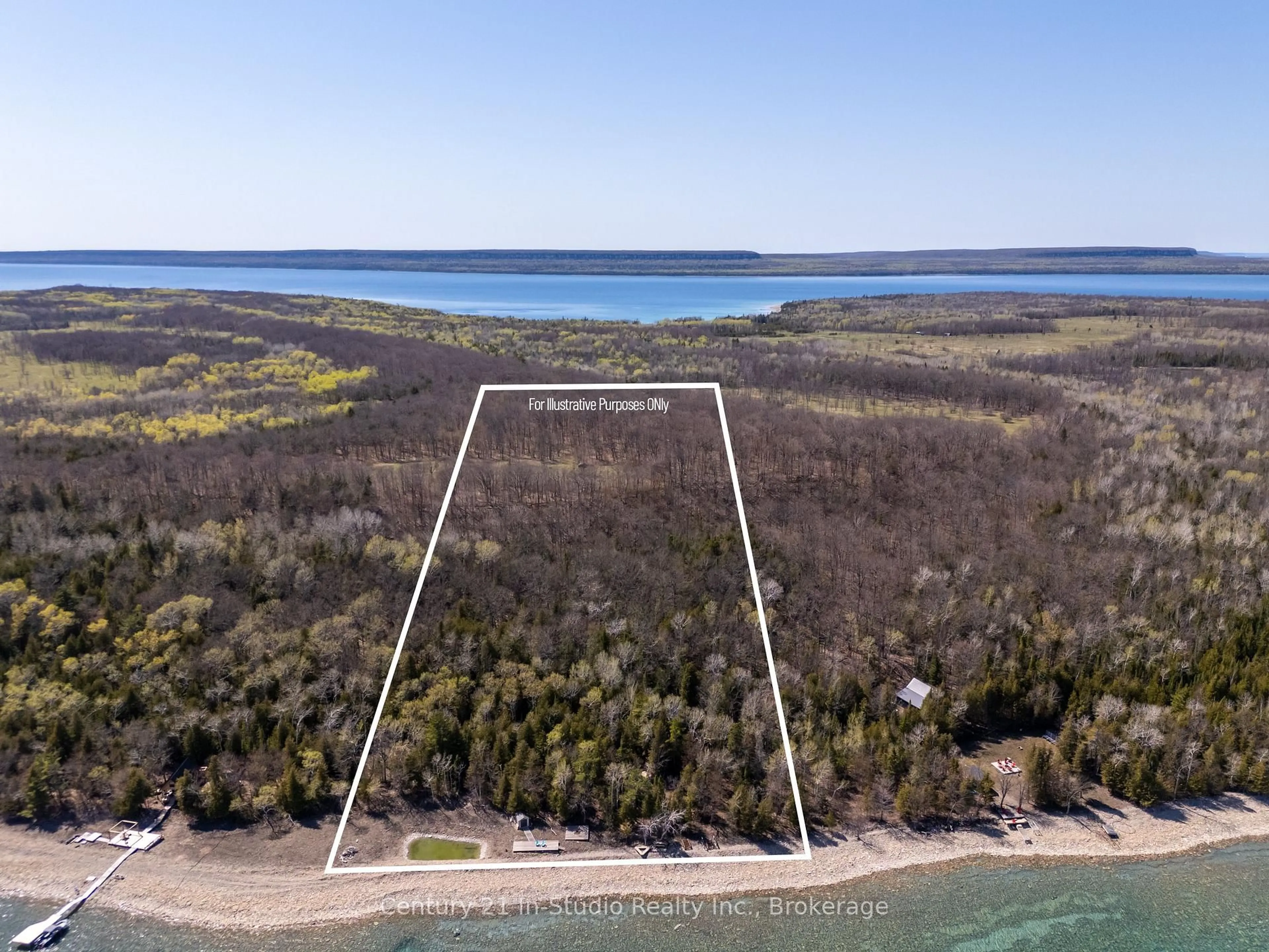 A pic from outside/outdoor area/front of a property/back of a property/a pic from drone, water/lake/river/ocean view for LT 81 PL WHITECLOUD Island, Georgian Bluffs Ontario N0H 1T0