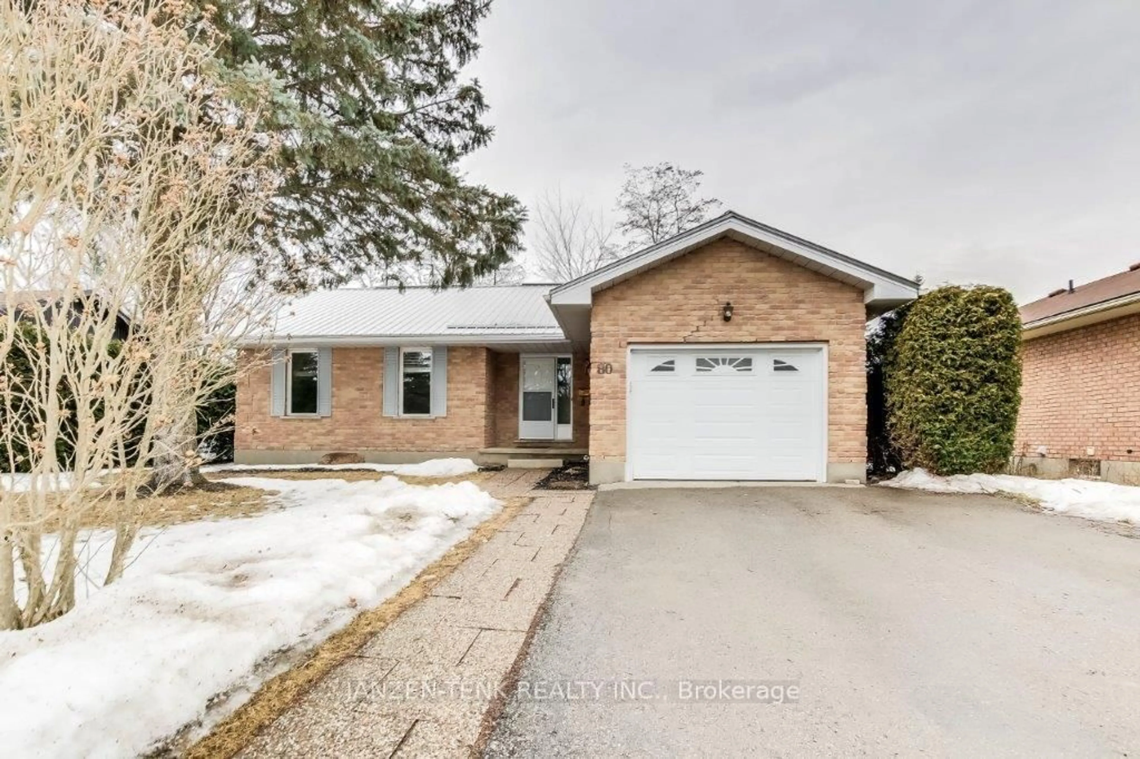 Home with brick exterior material, street for 80 Denrich Ave, Tillsonburg Ontario N4G 4X7