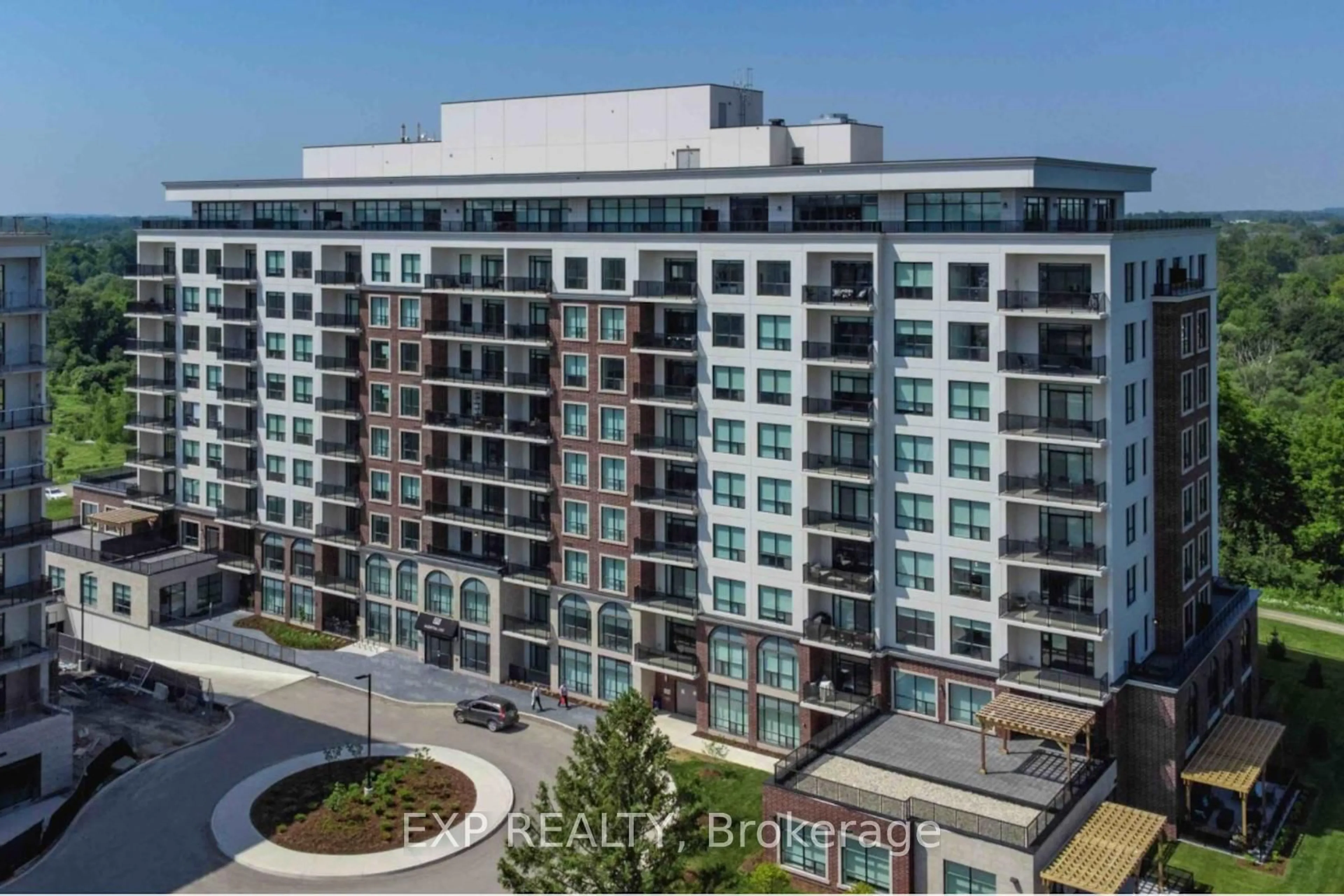 A pic from outside/outdoor area/front of a property/back of a property/a pic from drone, city buildings view from balcony for 460 Callaway Rd #611, London North Ontario N6G 0Z2