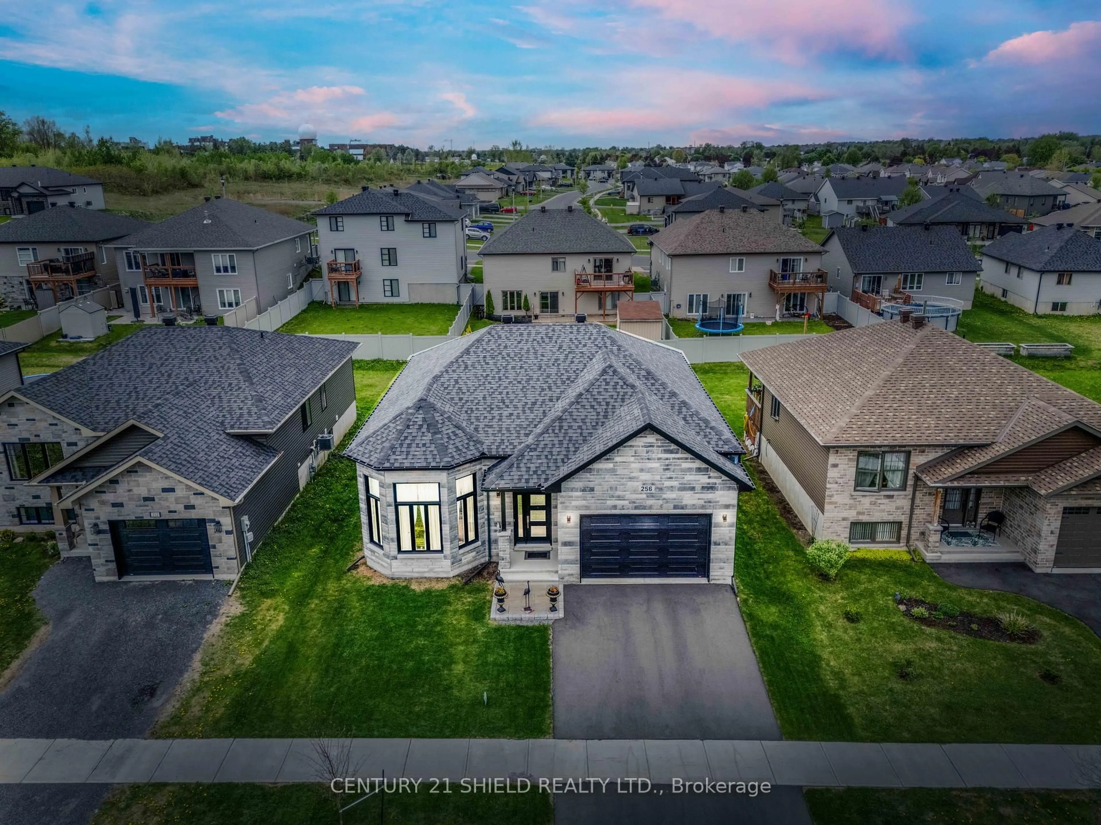 A pic from outside/outdoor area/front of a property/back of a property/a pic from drone, mountain view for 256 Gillis Ave, Cornwall Ontario K6H 7N2