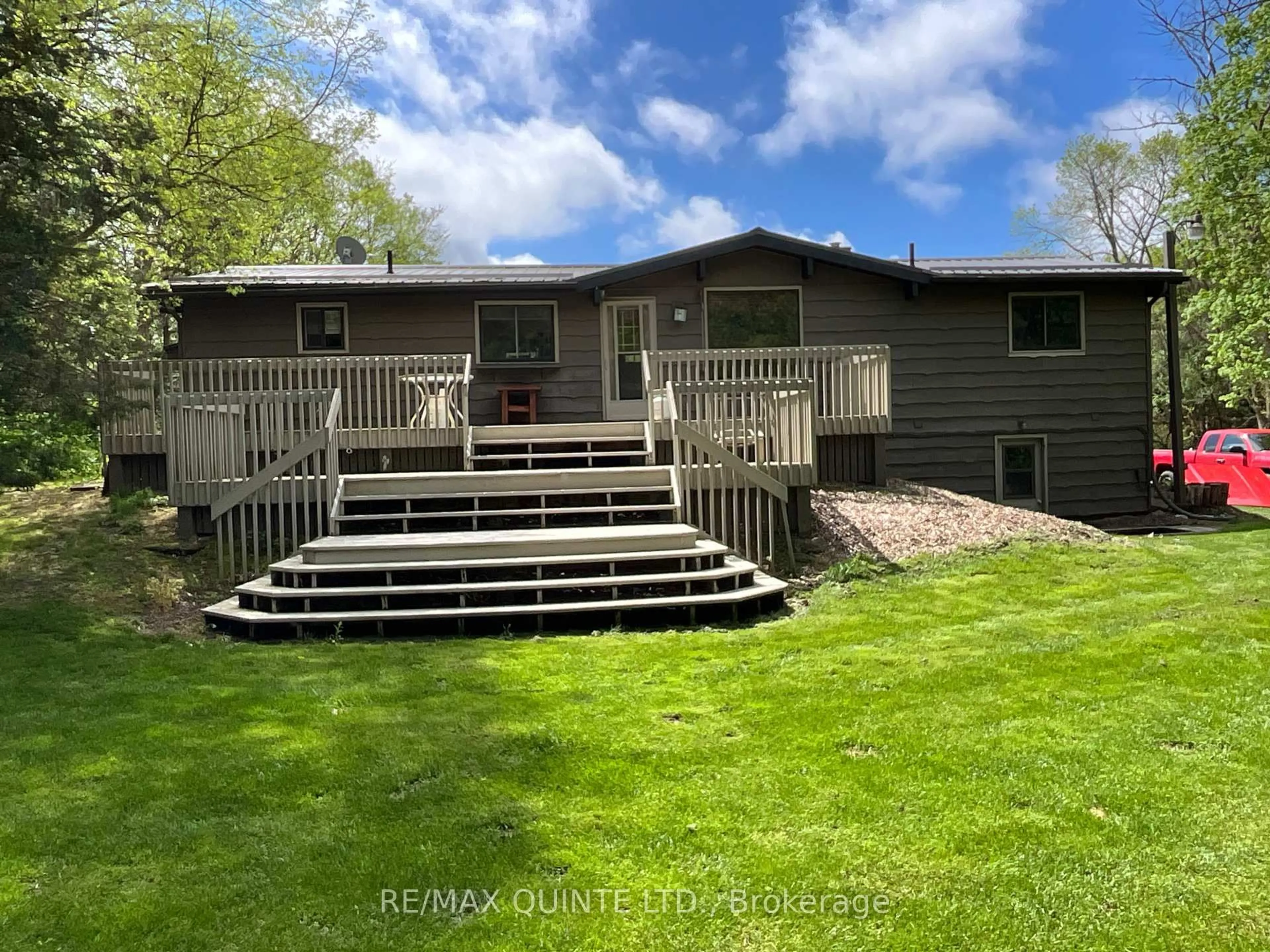 A pic from outside/outdoor area/front of a property/back of a property/a pic from drone, water/lake/river/ocean view for 405 Scuttlehole Rd, Belleville Ontario K0K 2V0