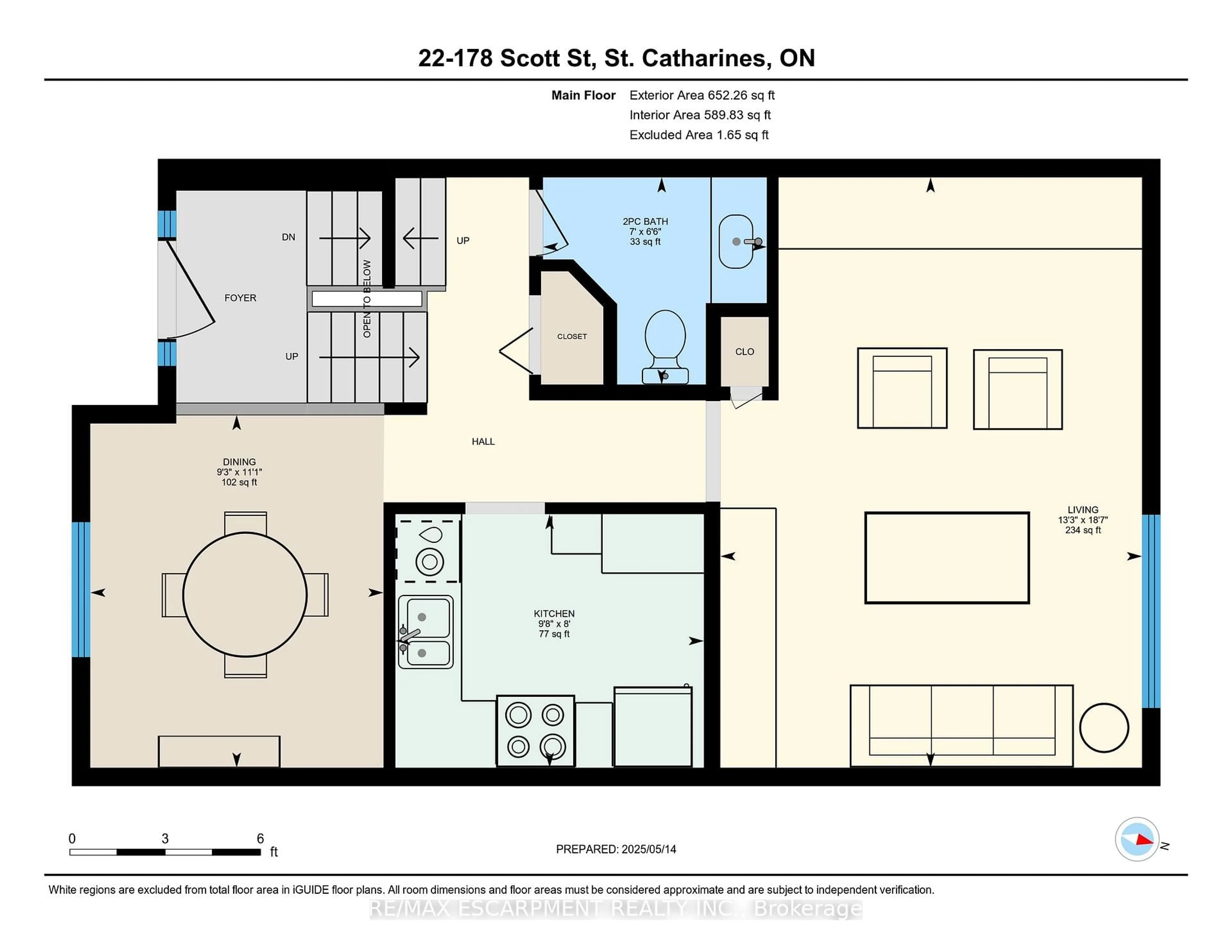 Floor plan for 178 SCOTT St #22, St. Catharines Ontario L2N 6Y5