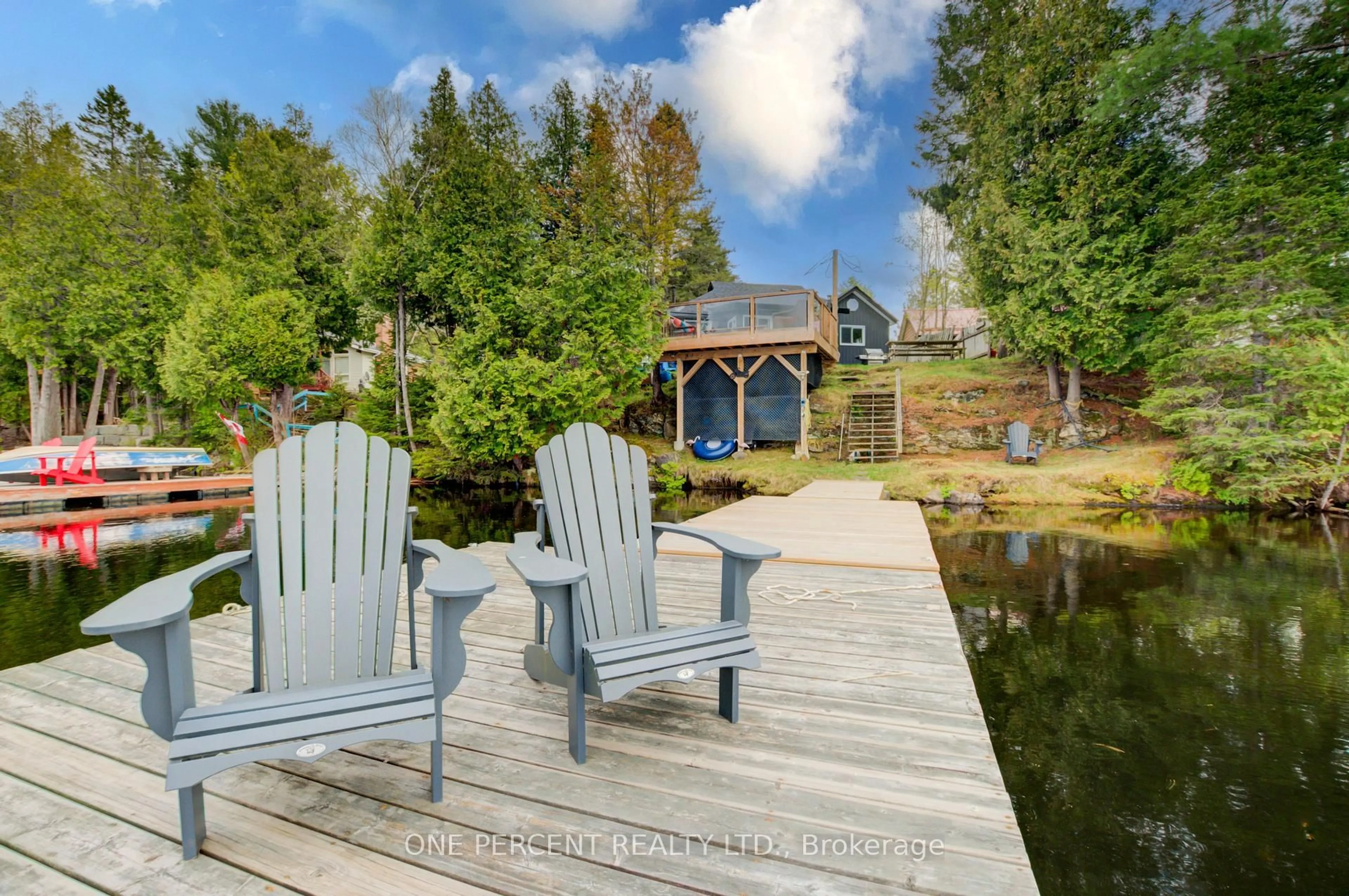 Patio, water/lake/river/ocean view for 1105 Lakeshore Rd, Highlands East Ontario K0M 1R0