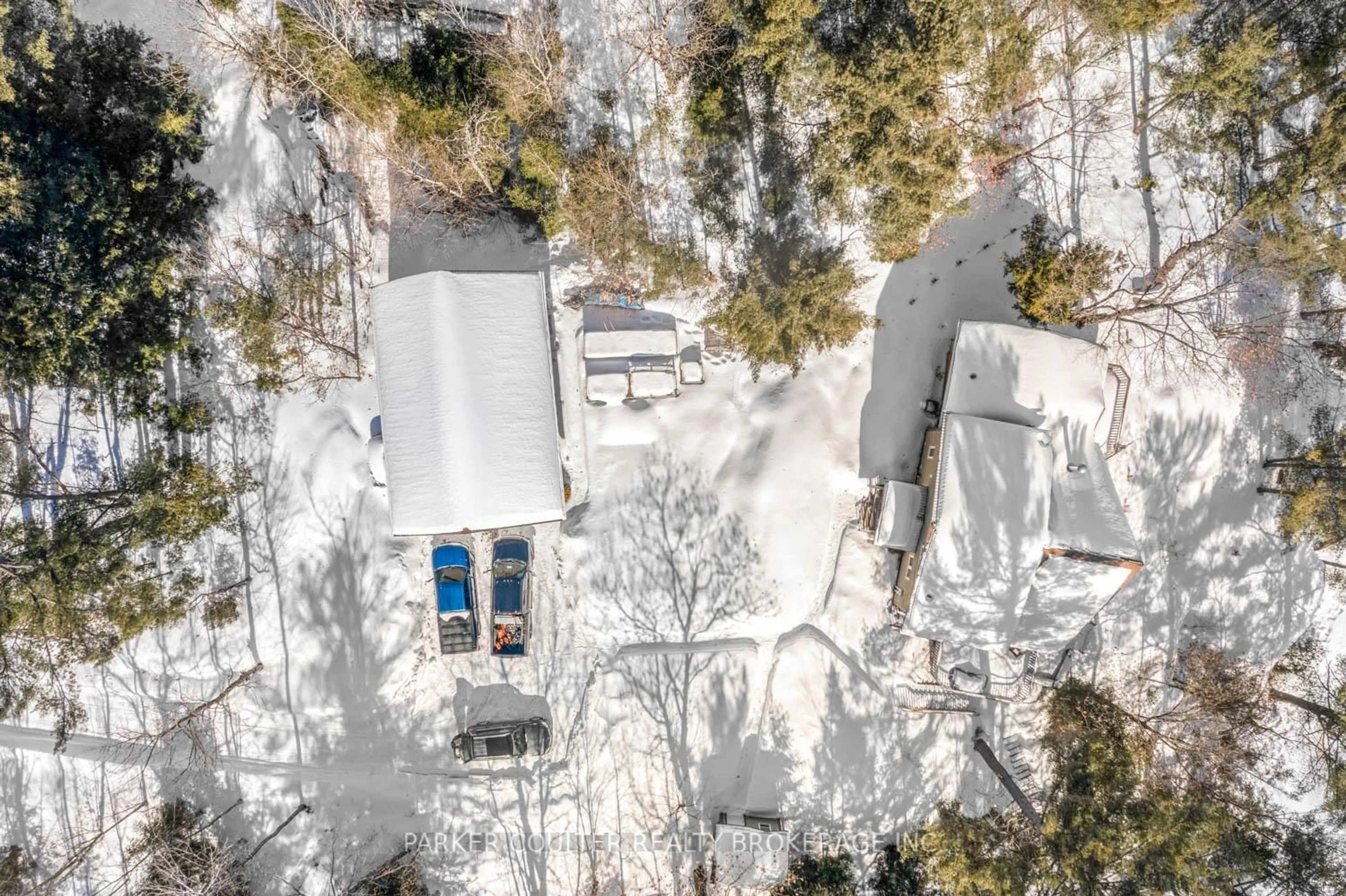 A pic from outside/outdoor area/front of a property/back of a property/a pic from drone, street for 46 James Rider Rd, Carling Ontario P0G 1G0