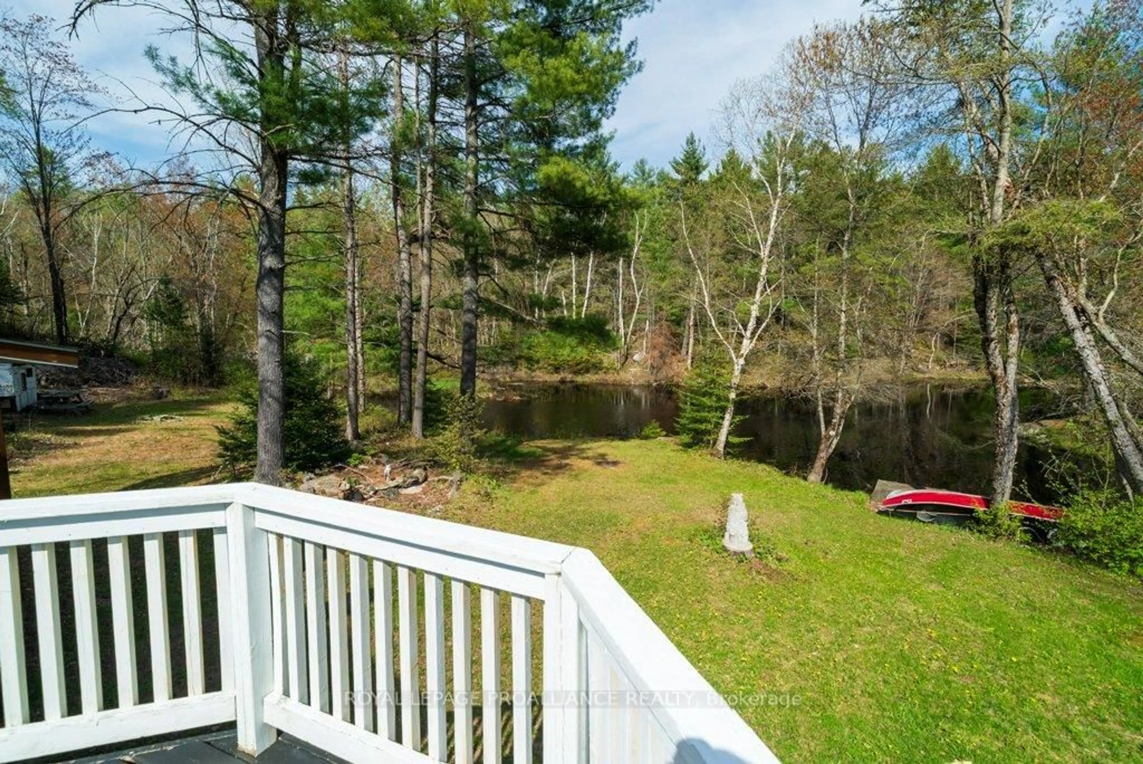 A pic from outside/outdoor area/front of a property/back of a property/a pic from drone, water/lake/river/ocean view for 1058 Jacques Bay Rd, Cloyne Ontario K0H 1K0