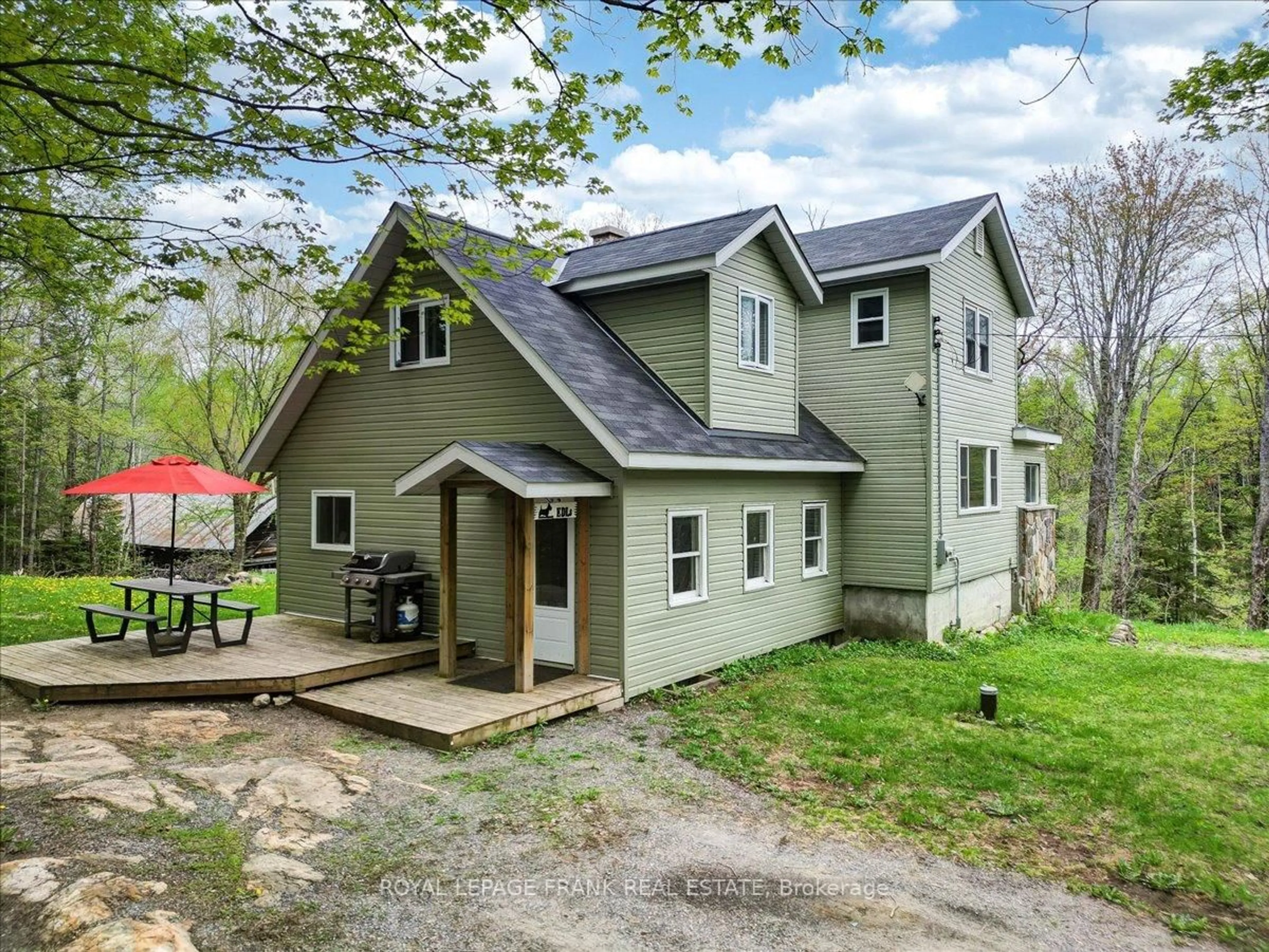 A pic from outside/outdoor area/front of a property/back of a property/a pic from drone, street for 1019 Anderson Rd, Highlands East Ontario K0L 2Y0
