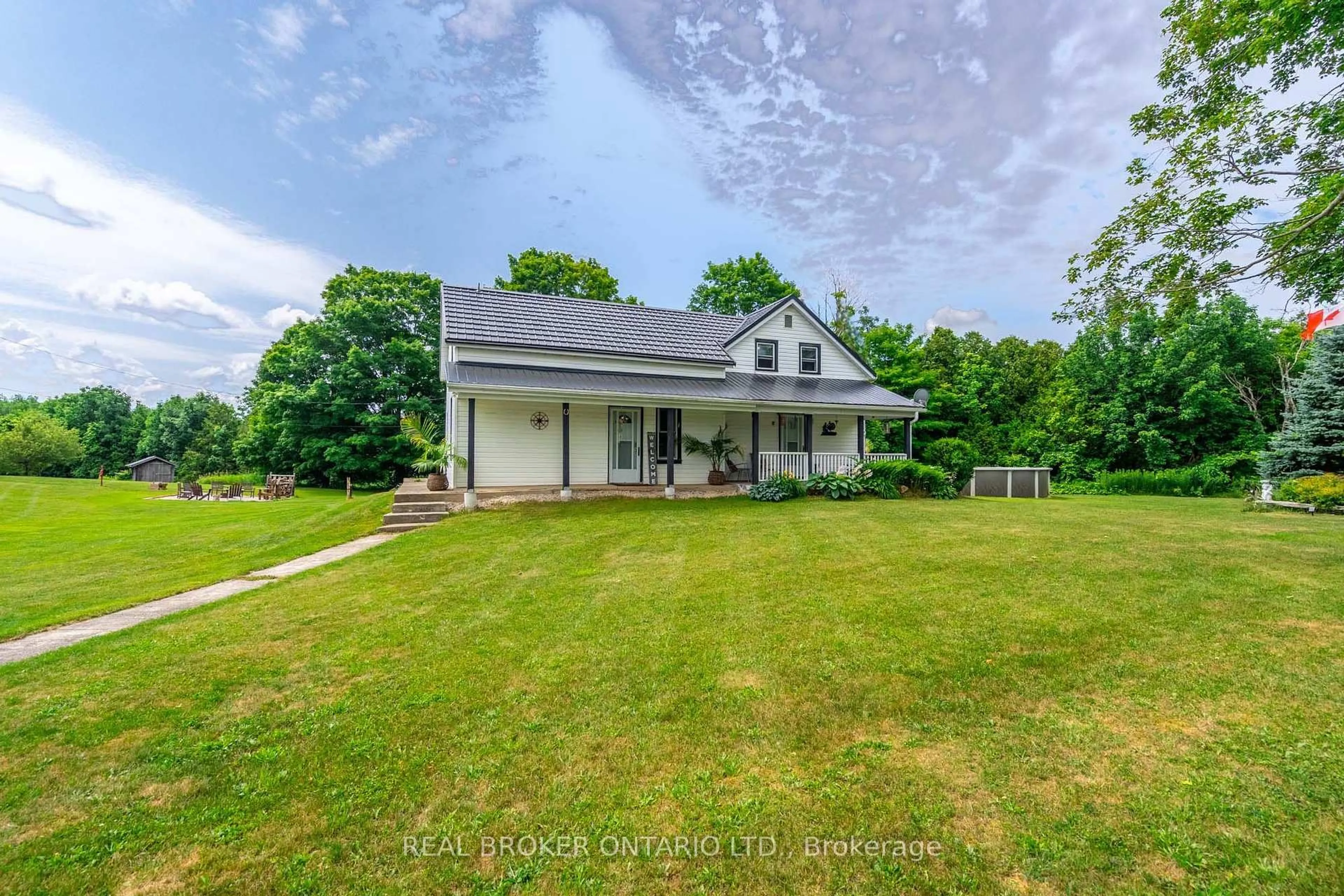 A pic from outside/outdoor area/front of a property/back of a property/a pic from drone, water/lake/river/ocean view for 803148 Puddicombe Lane, Chatsworth Ontario N0H 1G0