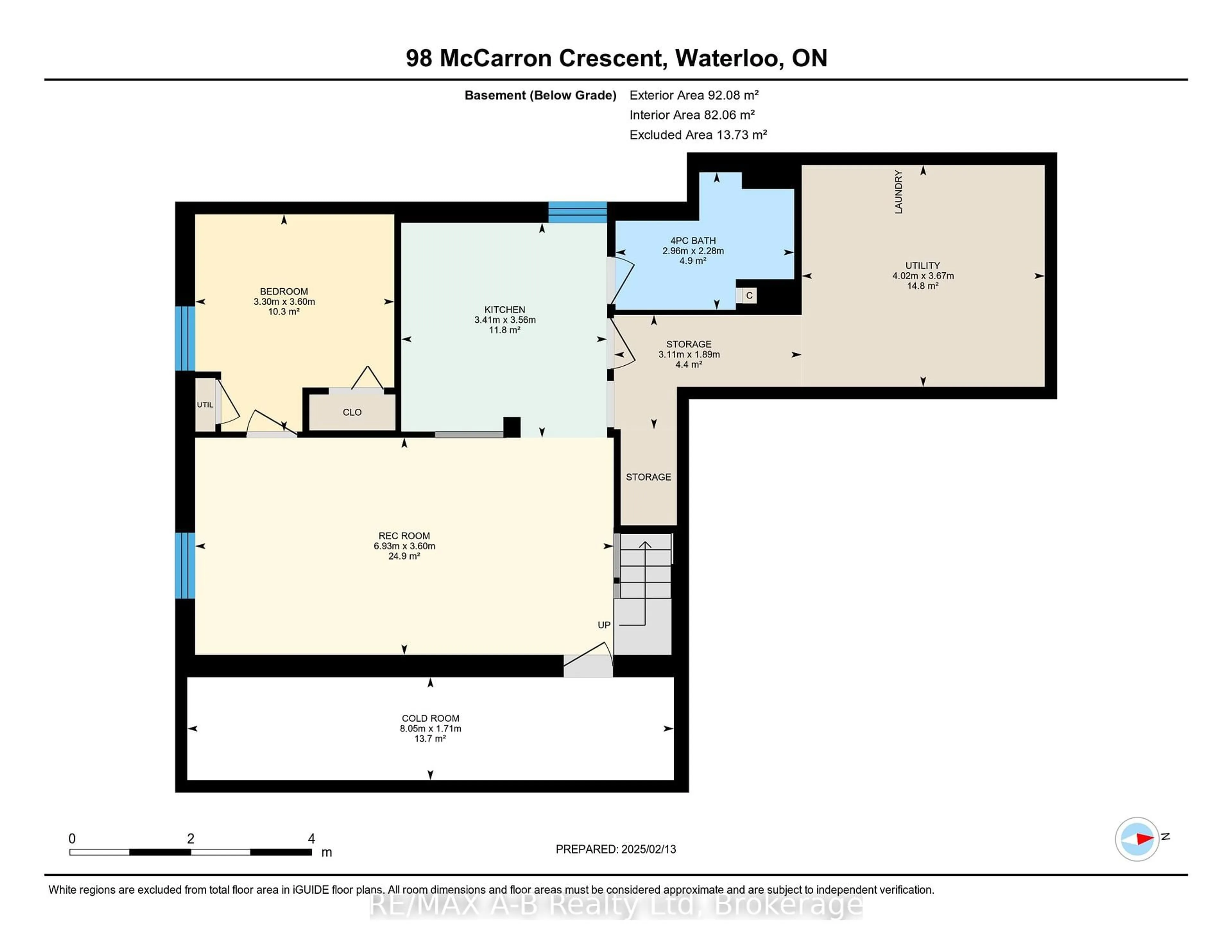 Floor plan for 98 Mccarron Cres, Waterloo Ontario N2L 5N2