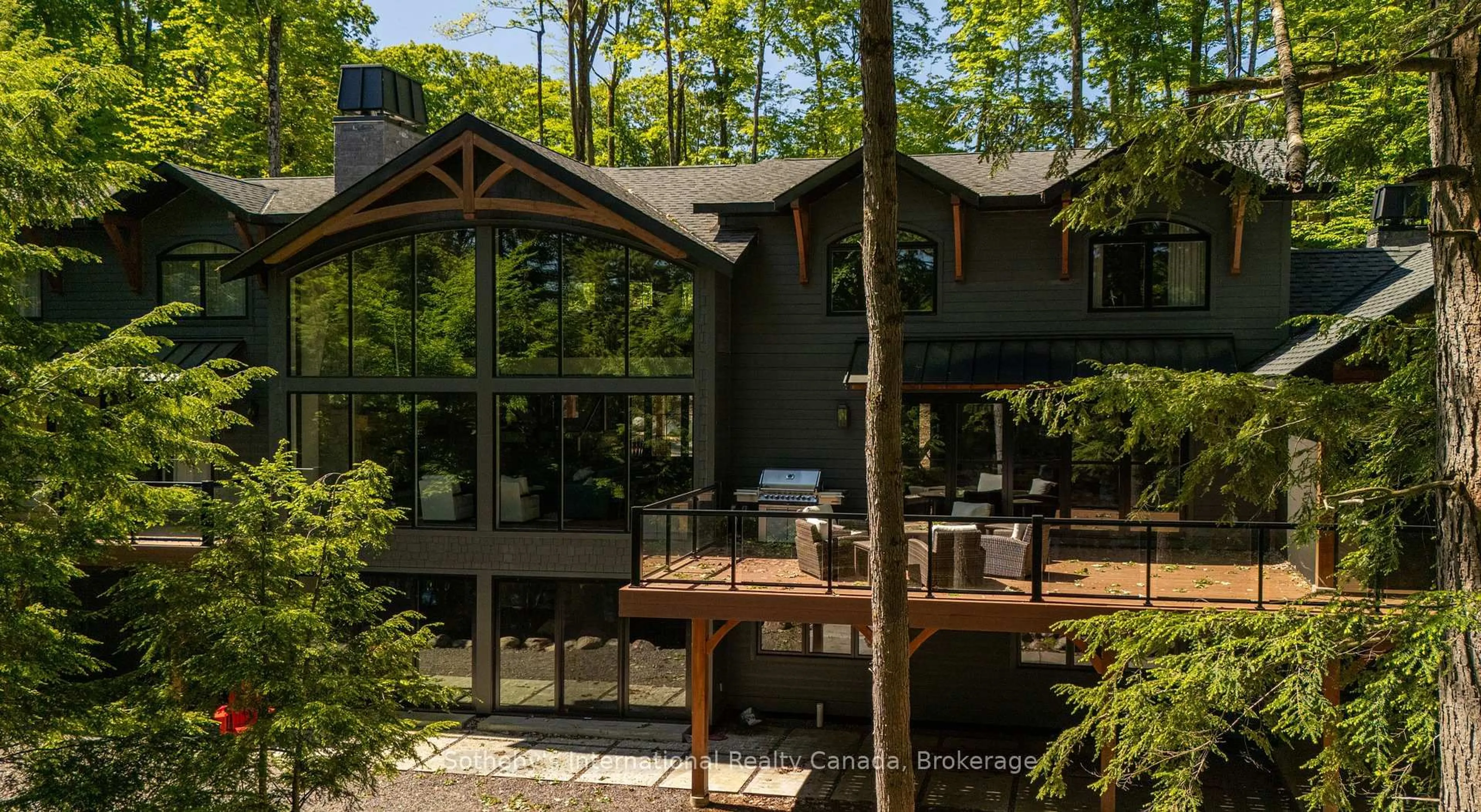 Patio, forest/trees view for 1316 East Bay Rd #4A, Muskoka Lakes Ontario P0C 1M0