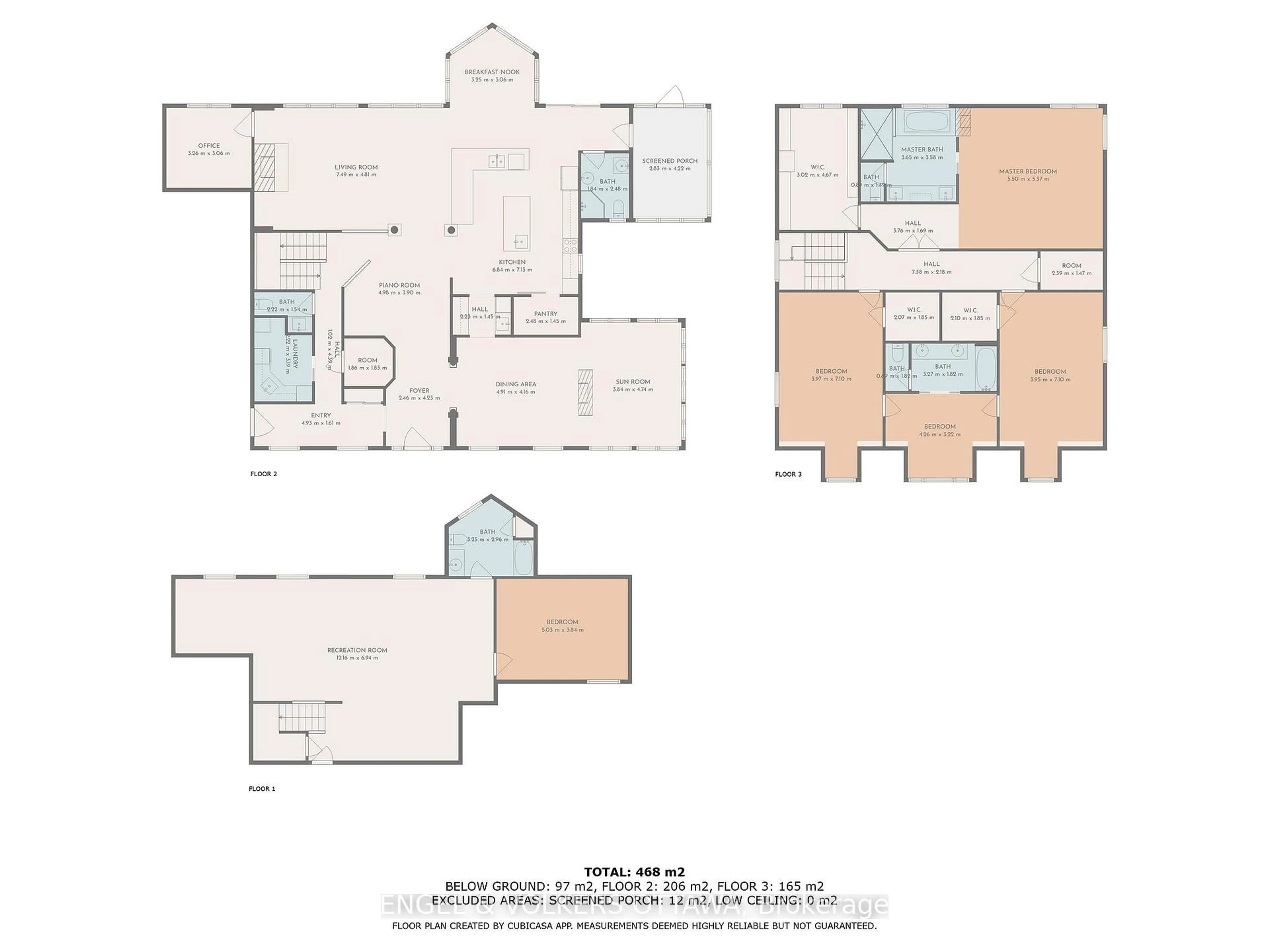 Floor plan for 1422 Houston Cres, Ottawa Ontario K2W 1B6