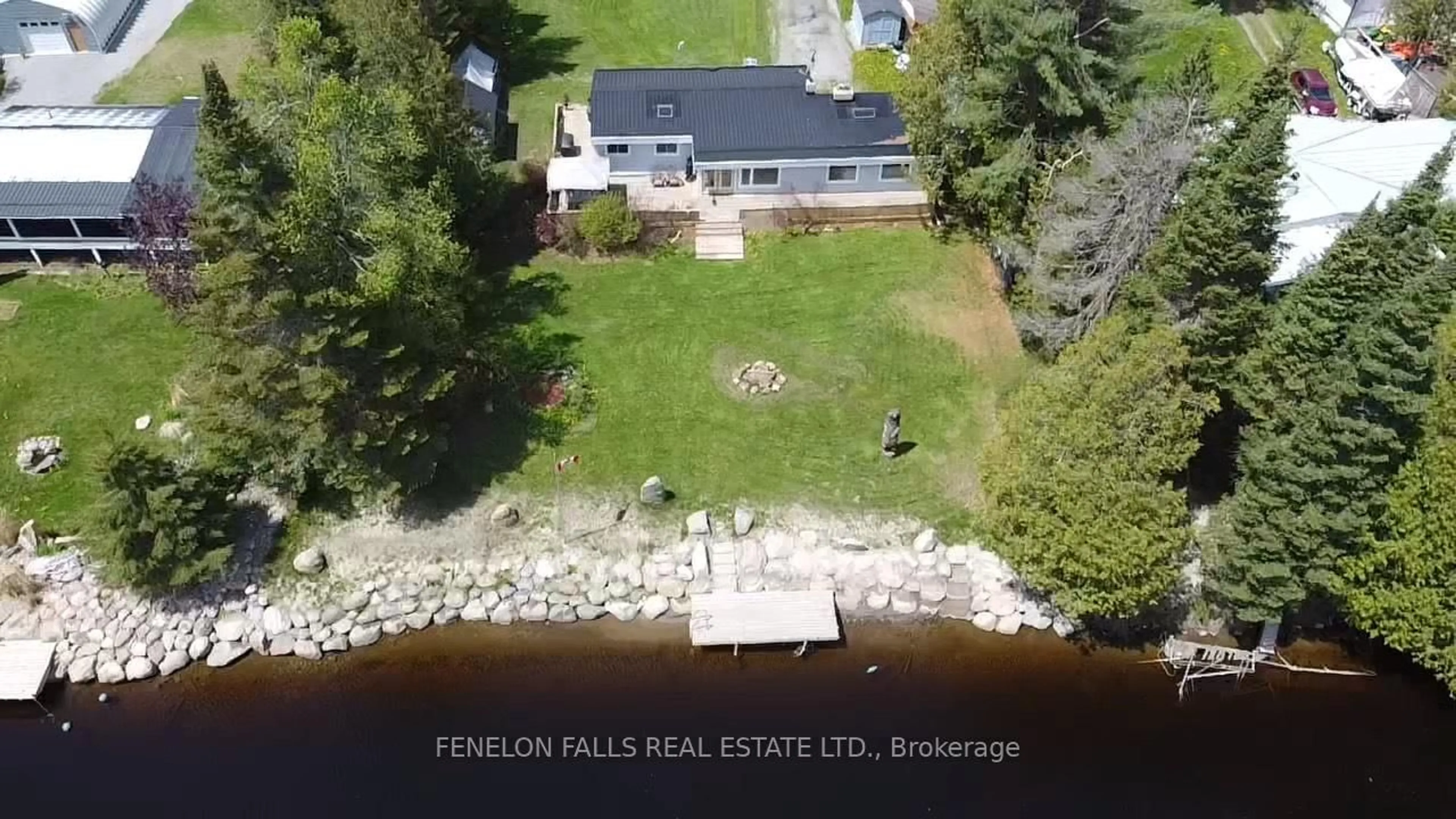 A pic from outside/outdoor area/front of a property/back of a property/a pic from drone, water/lake/river/ocean view for 105 Cedarplank Rd, Kawartha Lakes Ontario K0M 1N0