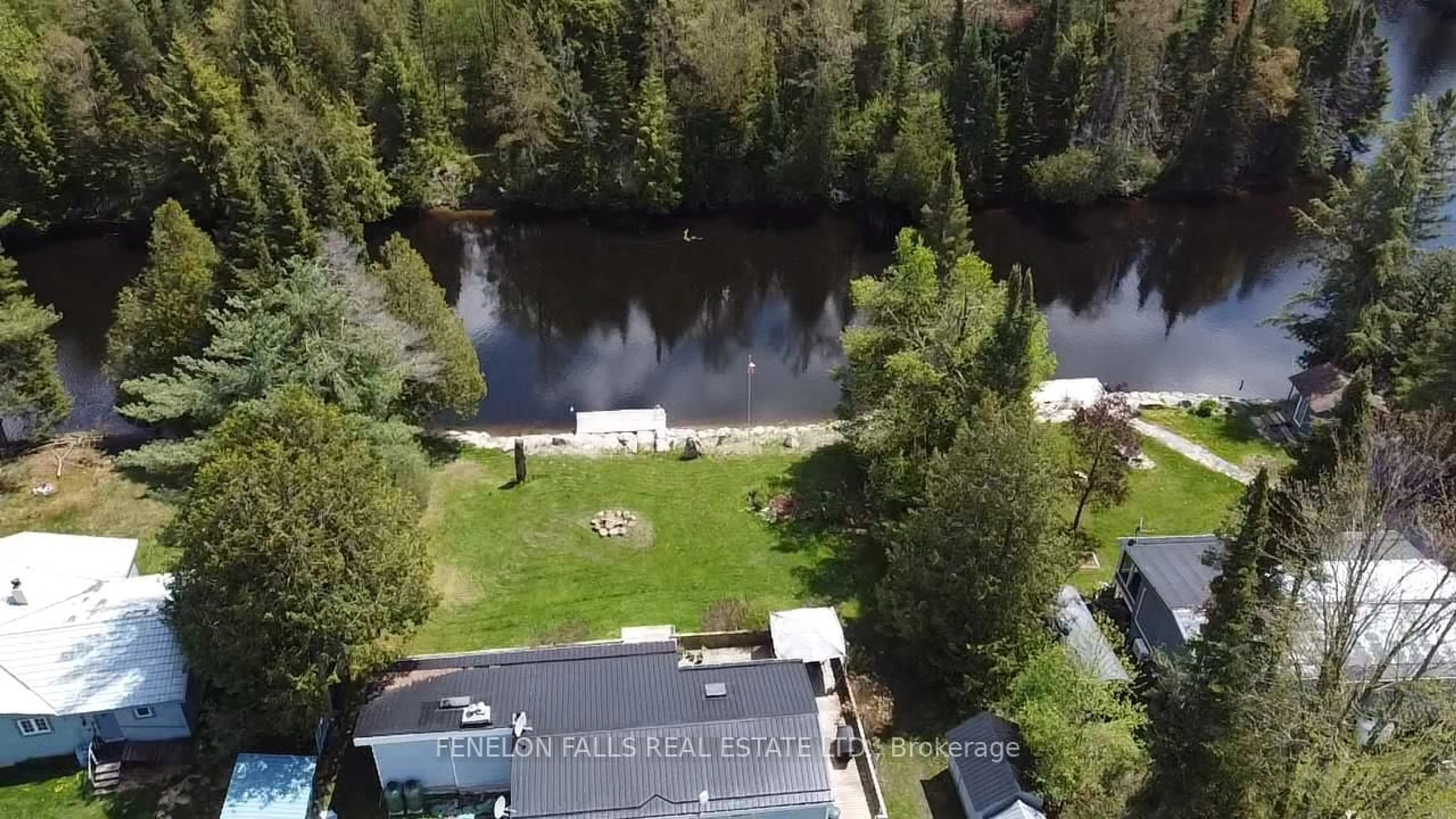 A pic from outside/outdoor area/front of a property/back of a property/a pic from drone, water/lake/river/ocean view for 105 Cedarplank Rd, Kawartha Lakes Ontario K0M 1N0