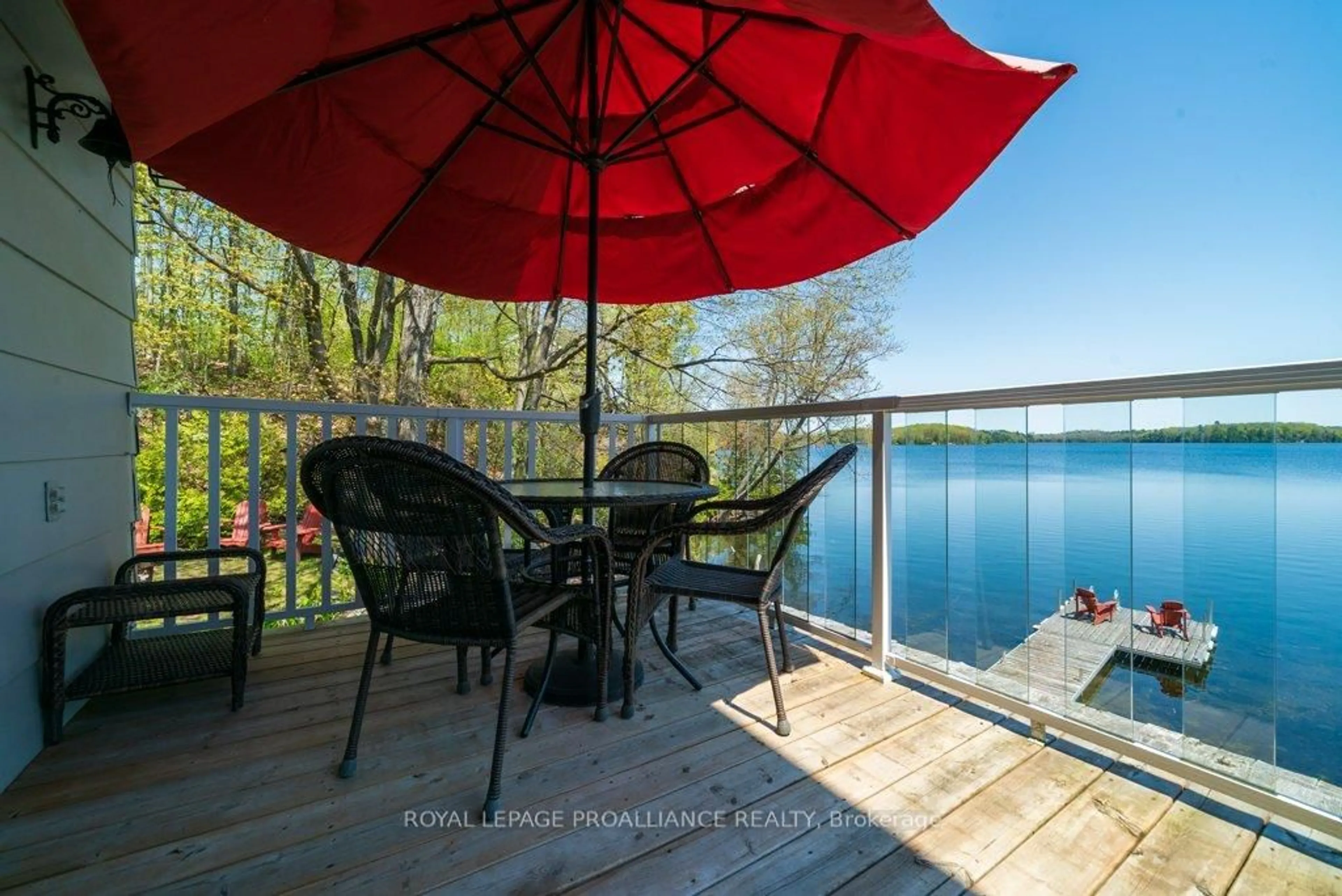 Patio, water/lake/river/ocean view for 1043 D Big Clear Lane, Arden Ontario K0H 1B0