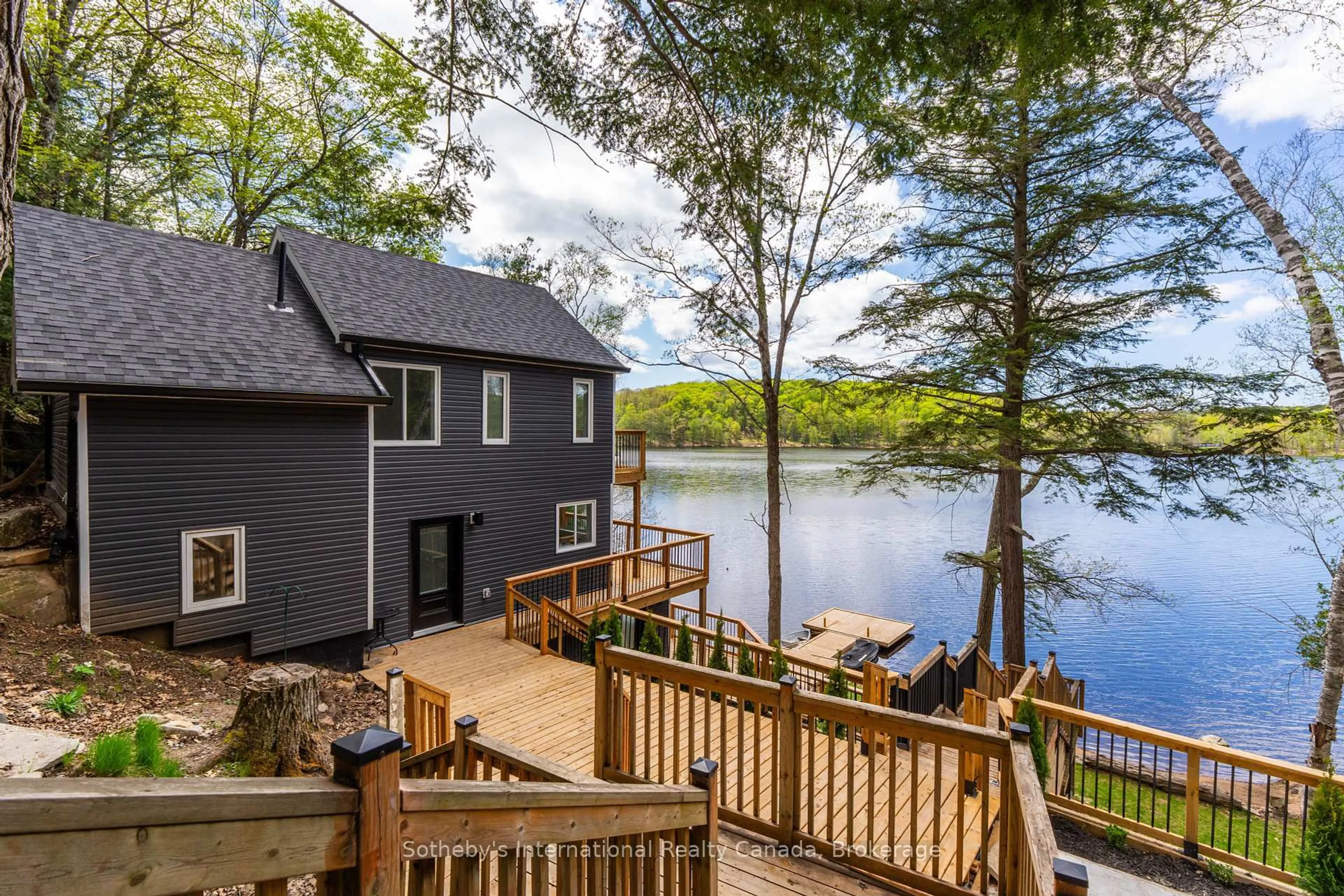 Patio, water/lake/river/ocean view for 62 Mill Lake Tr, McDougall Ontario P2A 2W9