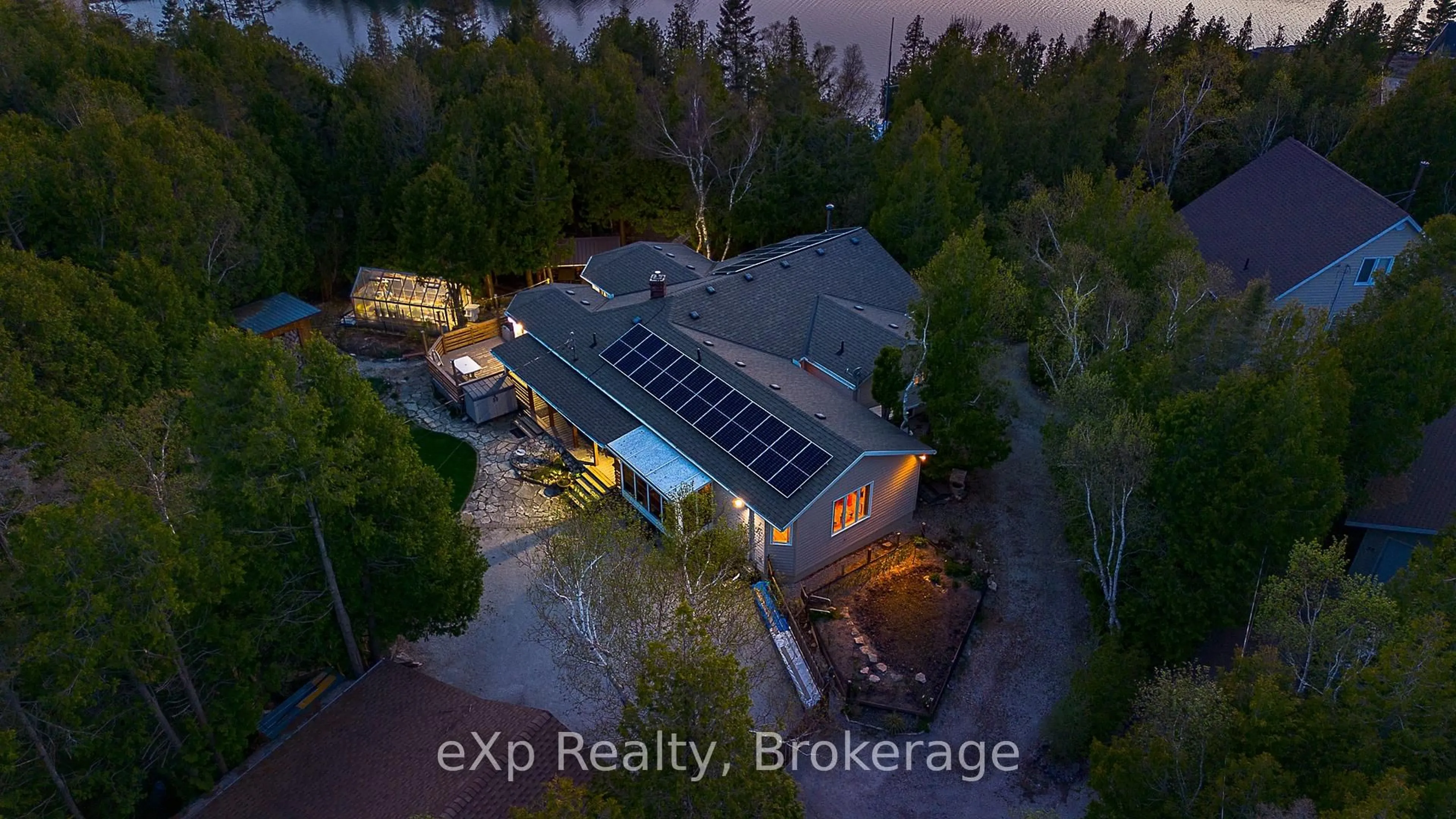 A pic from outside/outdoor area/front of a property/back of a property/a pic from drone, unknown for 53 Little Pine Dr, Northern Bruce Peninsula Ontario N0H 1Z0