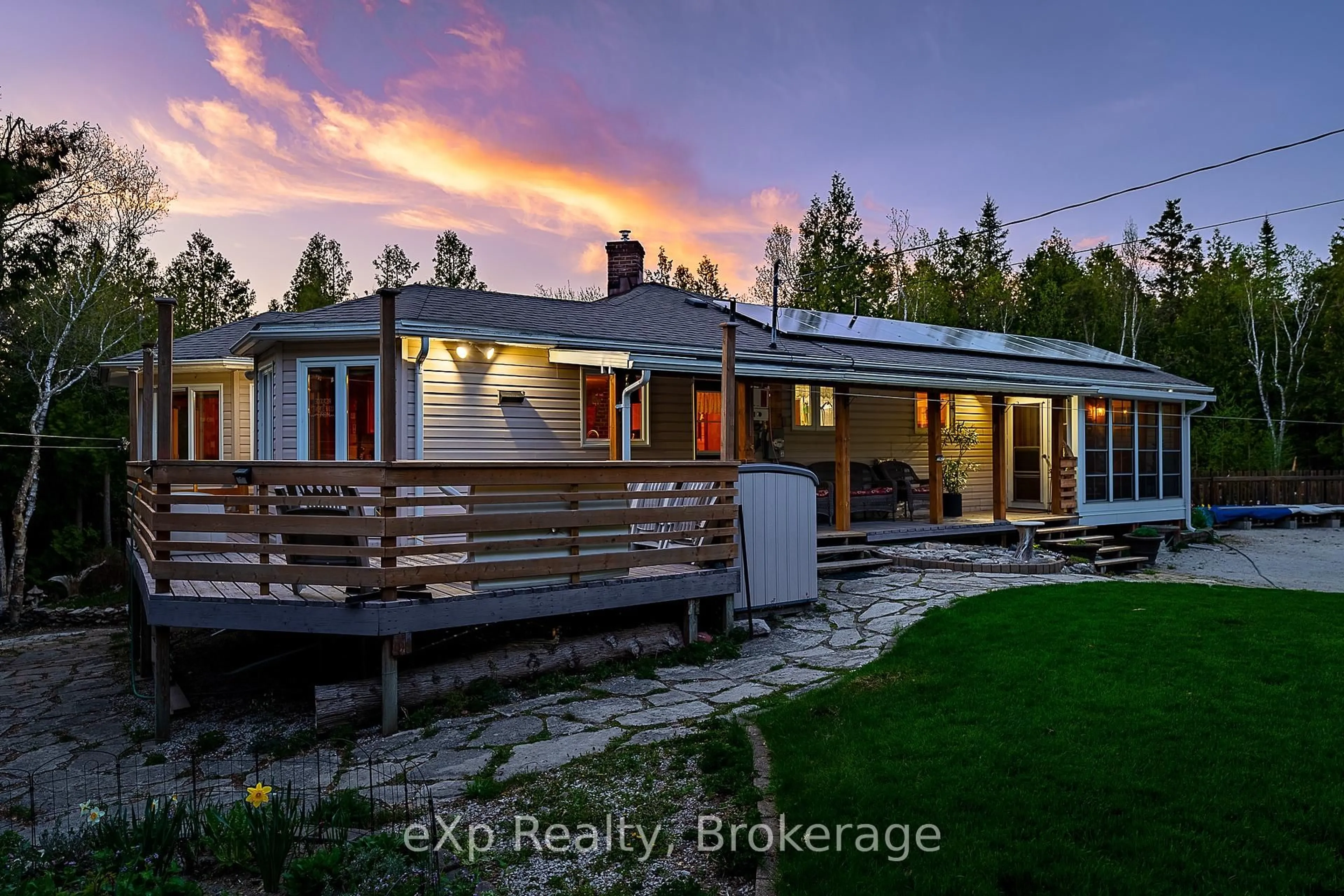 A pic from outside/outdoor area/front of a property/back of a property/a pic from drone, unknown for 53 Little Pine Dr, Northern Bruce Peninsula Ontario N0H 1Z0