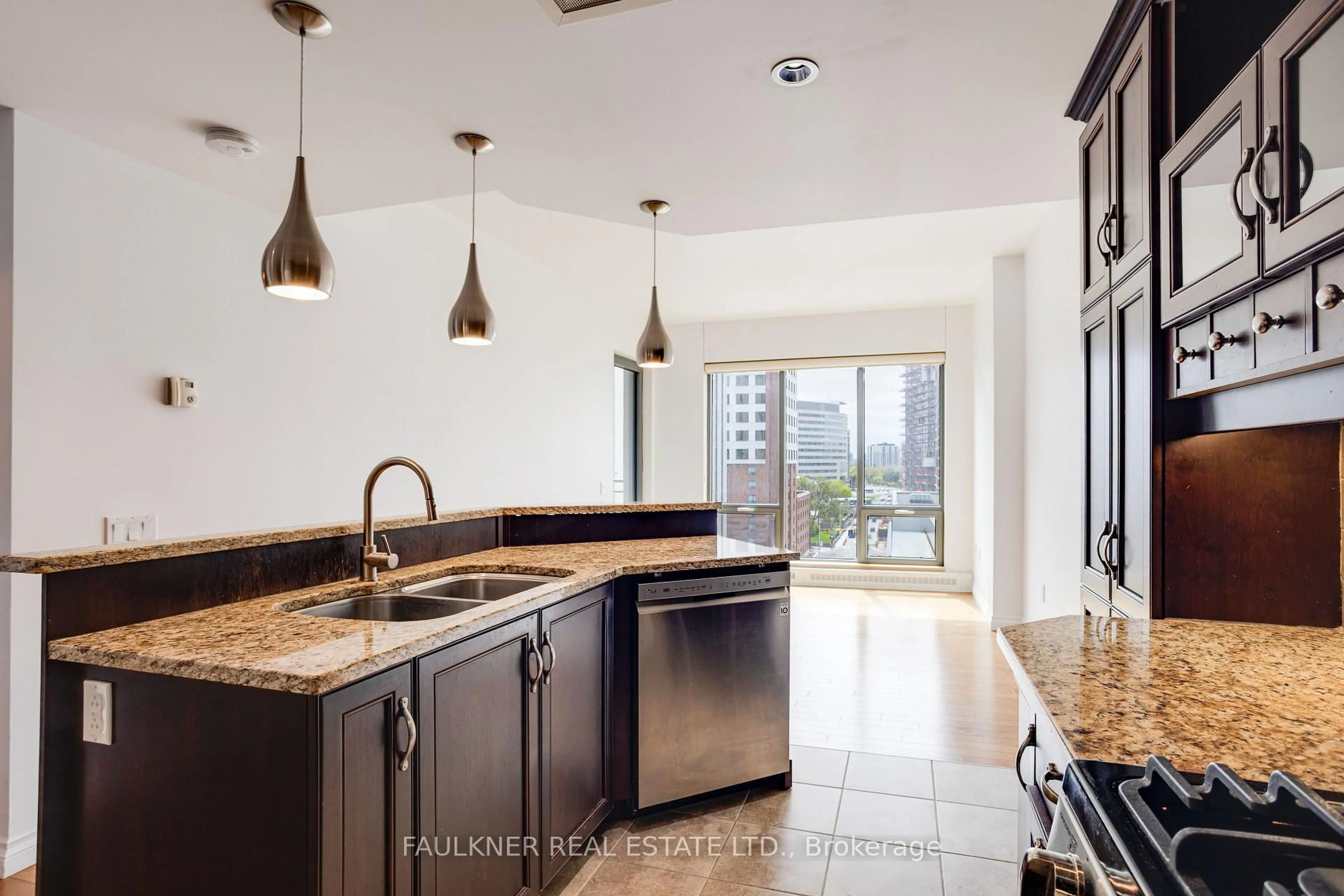 Contemporary kitchen, ceramic/tile floor for 90 George St #803, Ottawa Ontario K1N 0A8